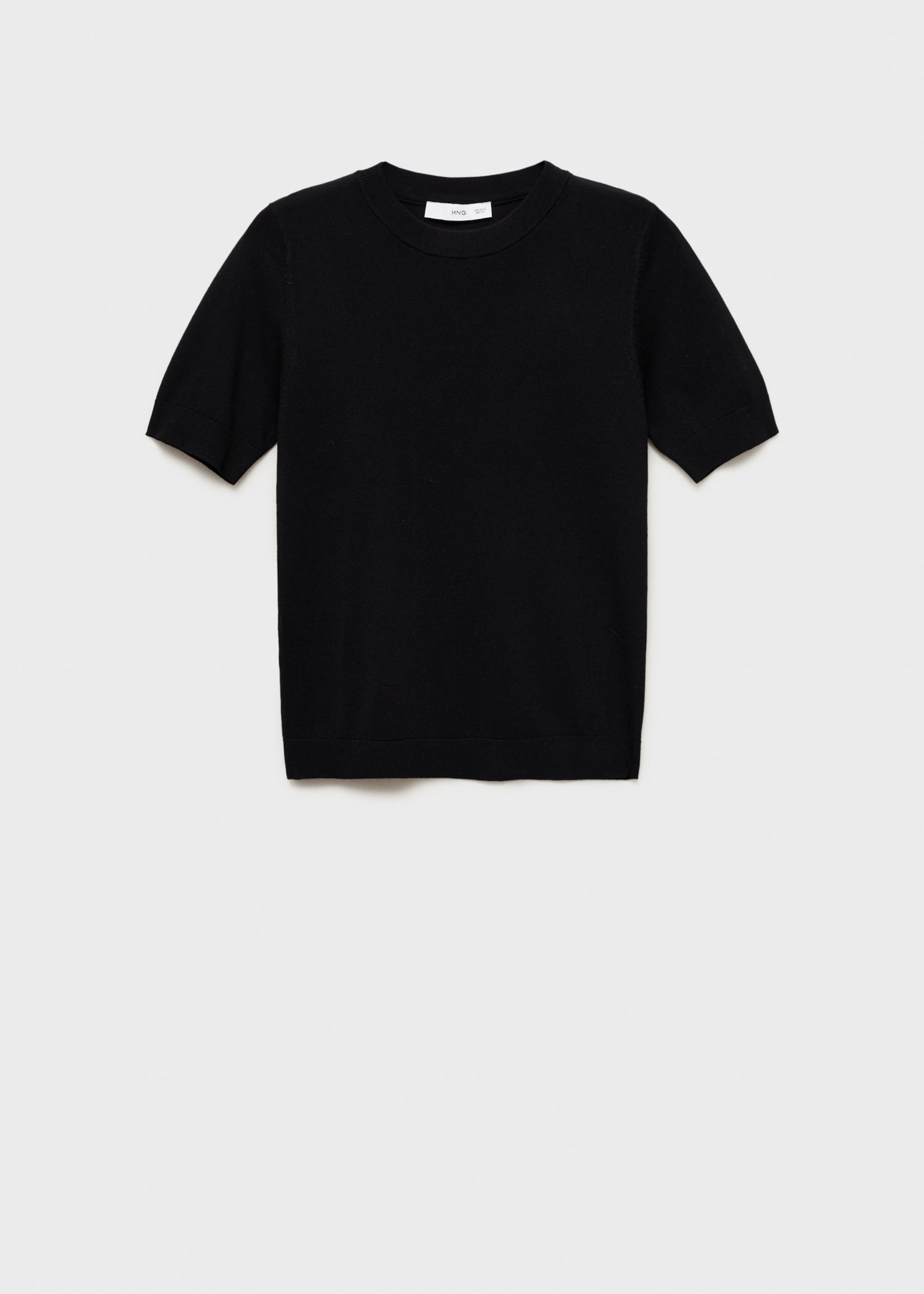 Short-sleeved fine-knit sweater - Article without model