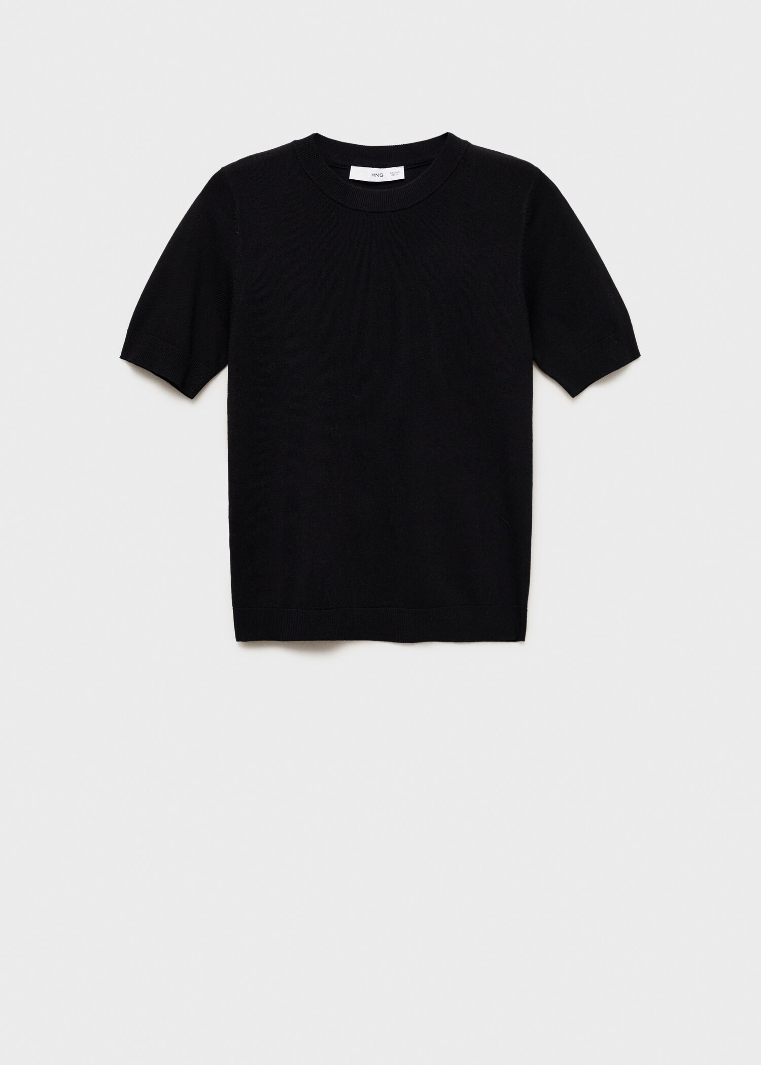 Short-sleeved fine-knit sweater - Article without model