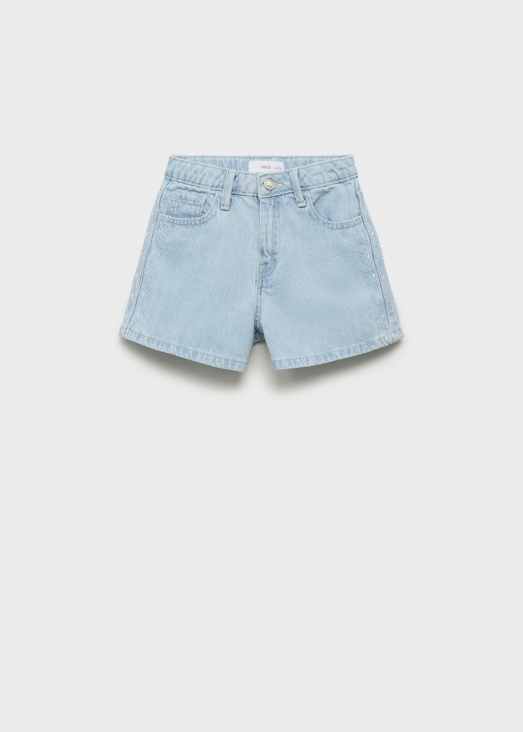 Embroidered cotton shorts