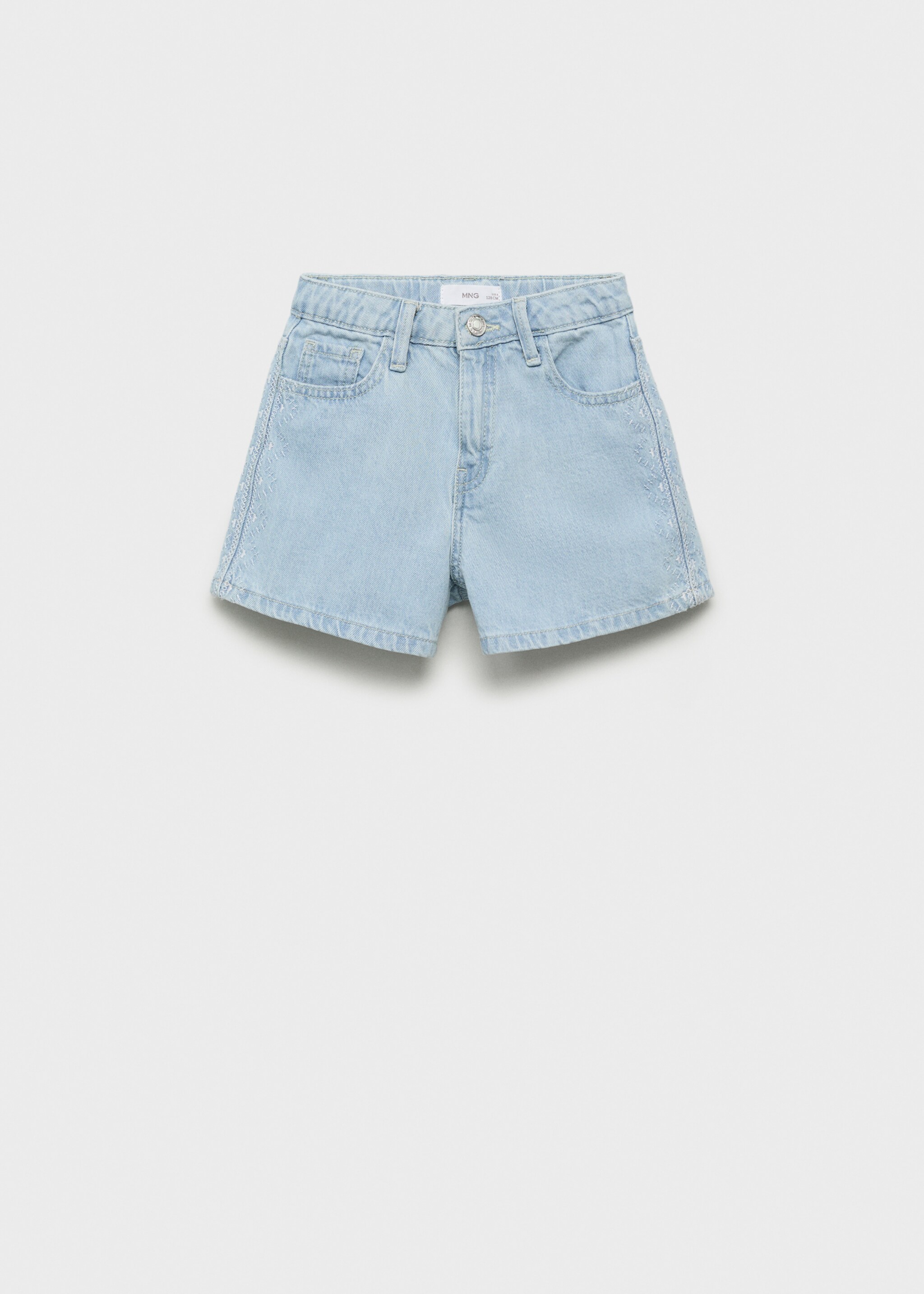 Embroidered cotton shorts - Article without model