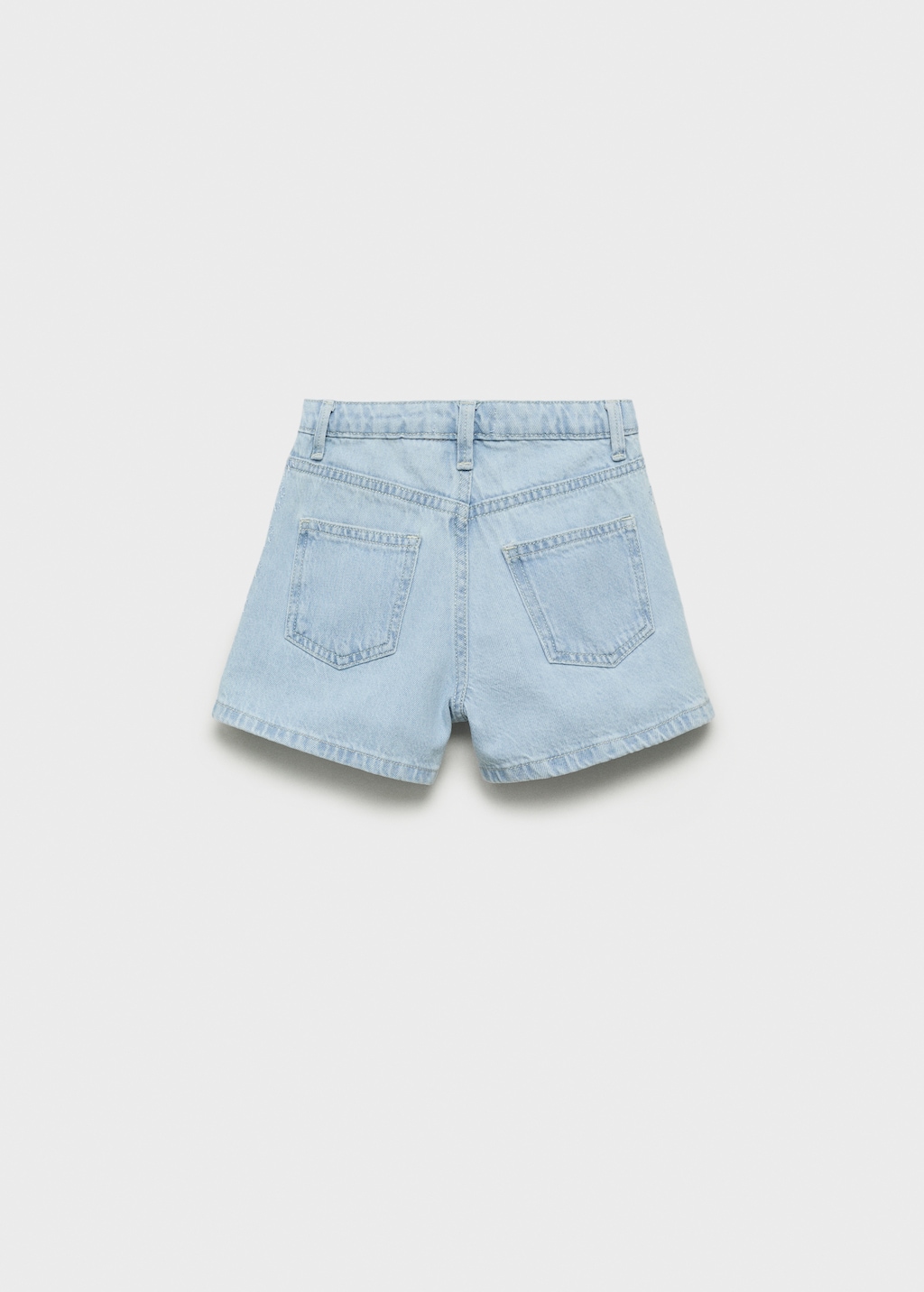 Embroidered cotton shorts