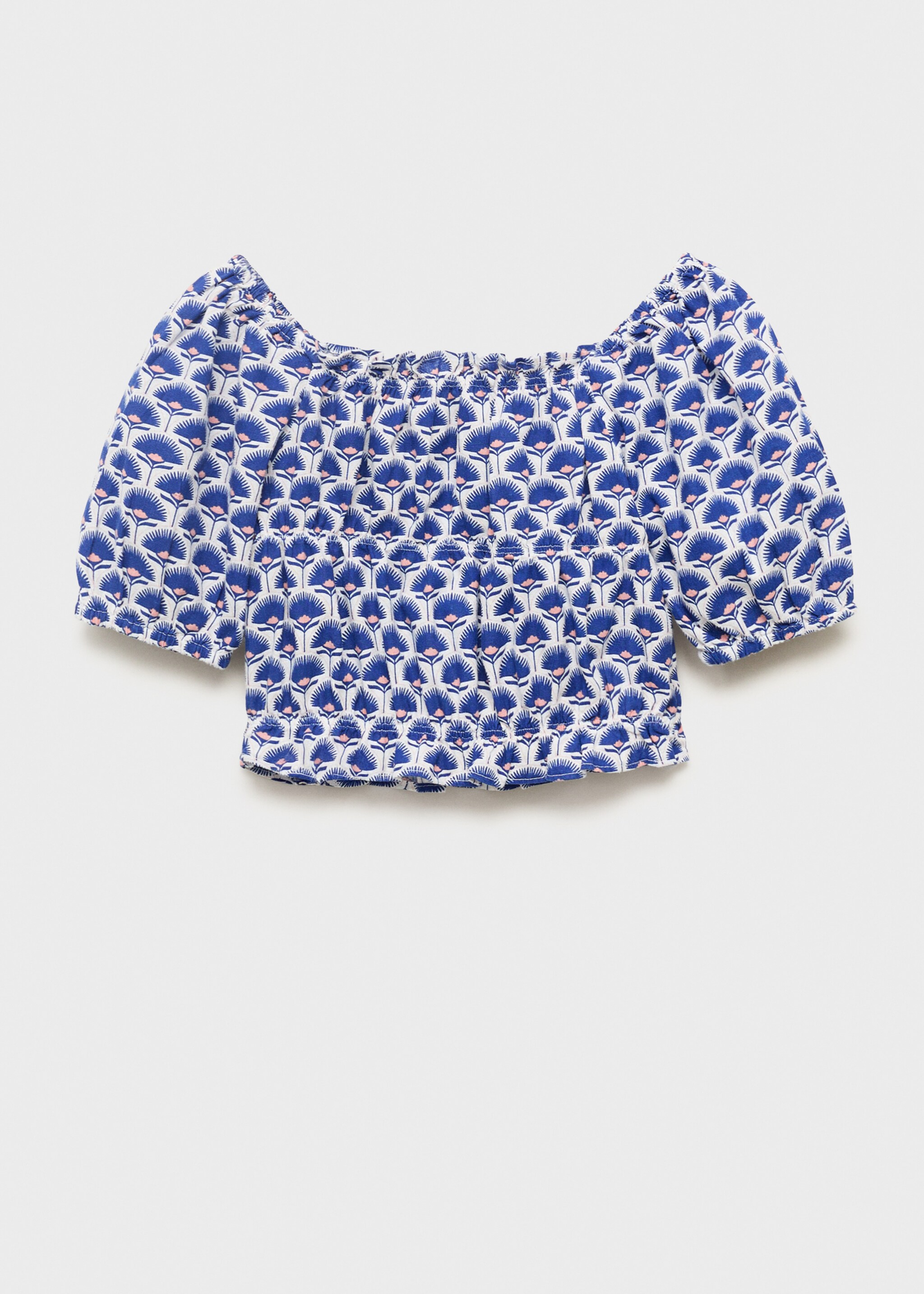 Printed linen blouse - Reverse of the article