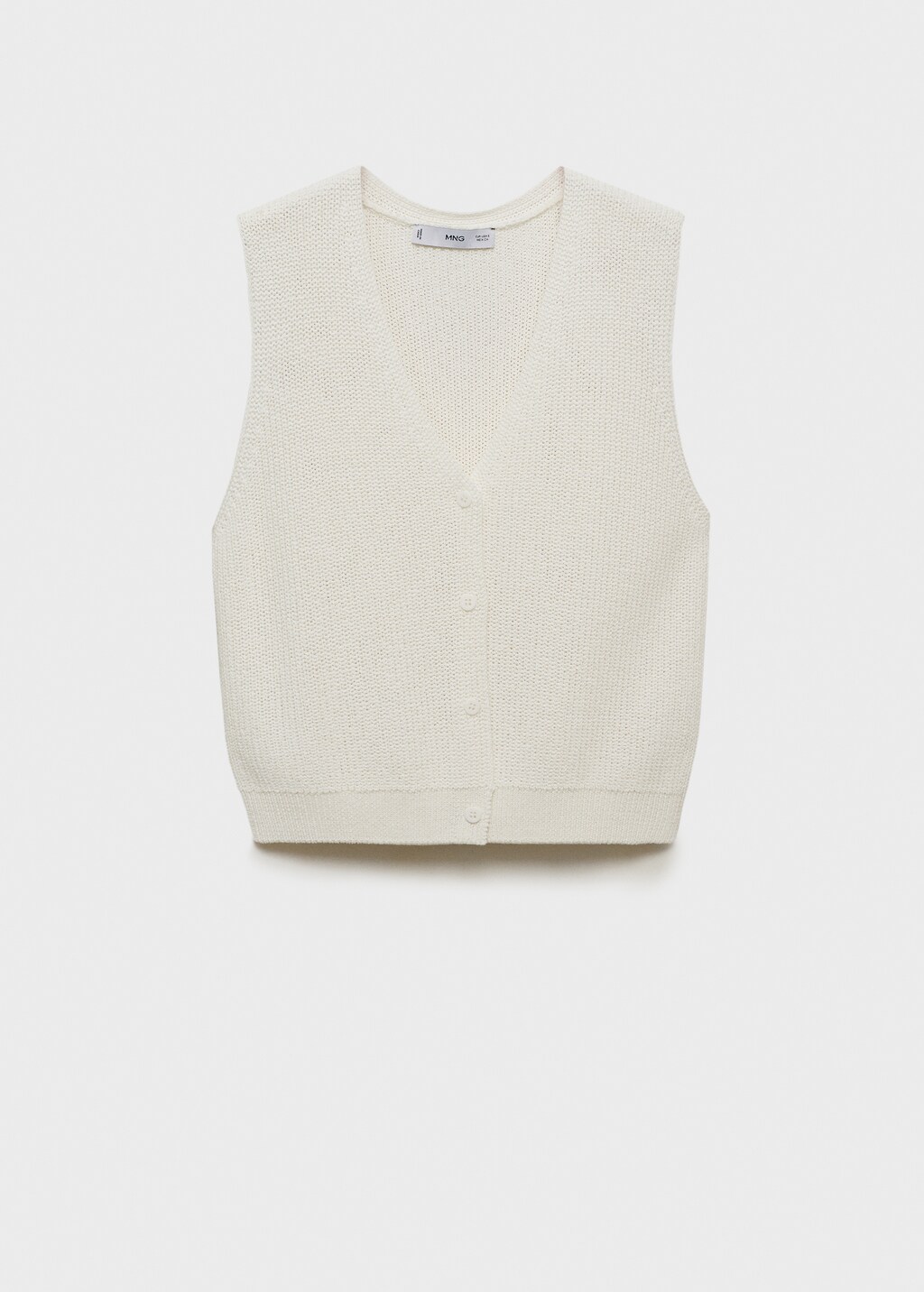 Knitted vest with lace pattern - image 5