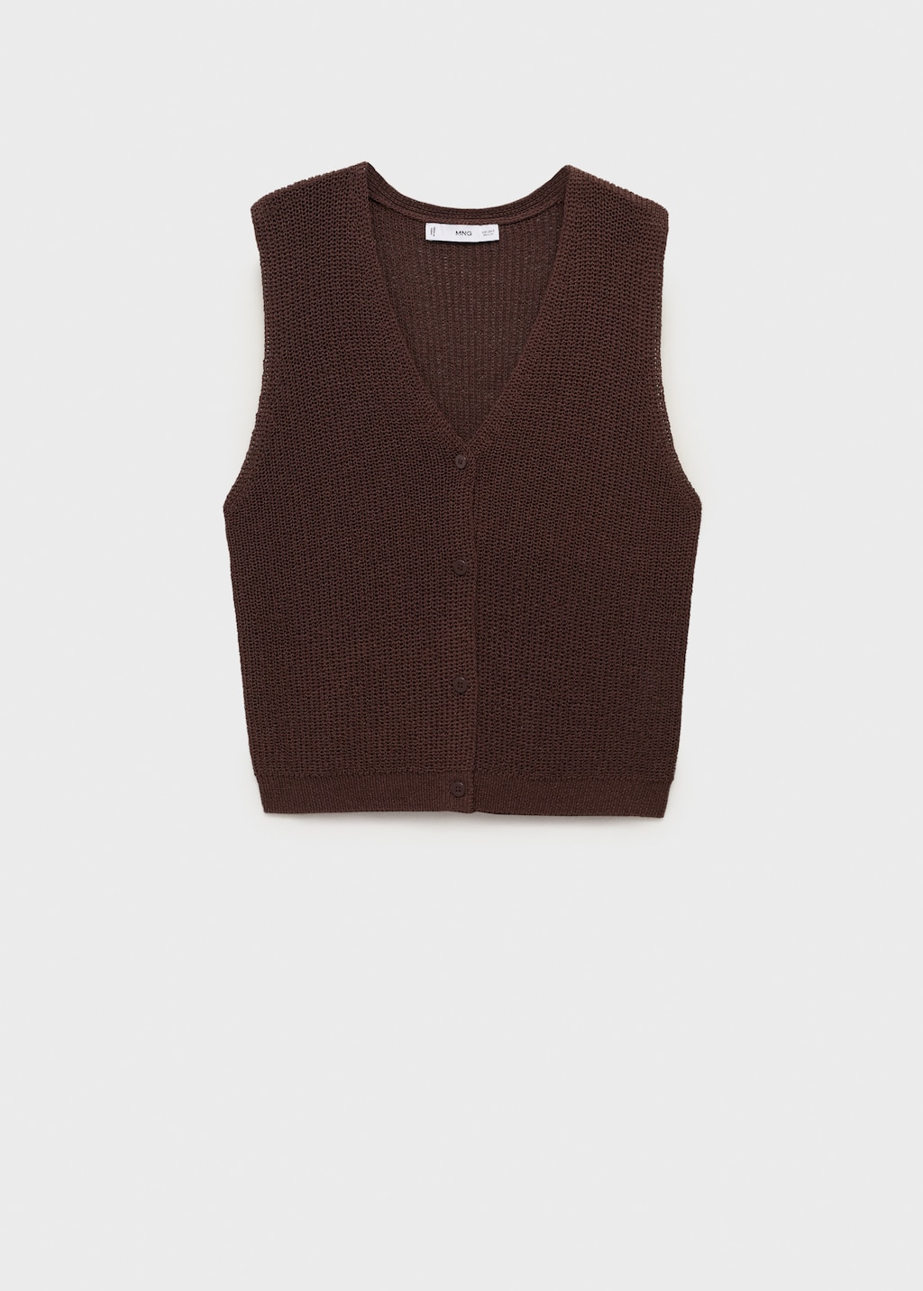 Knitted vest with lace pattern
