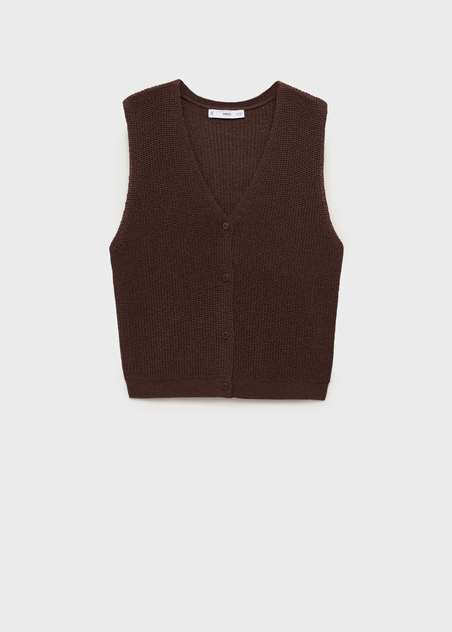 Openwork knitted waistcoat - Article without model