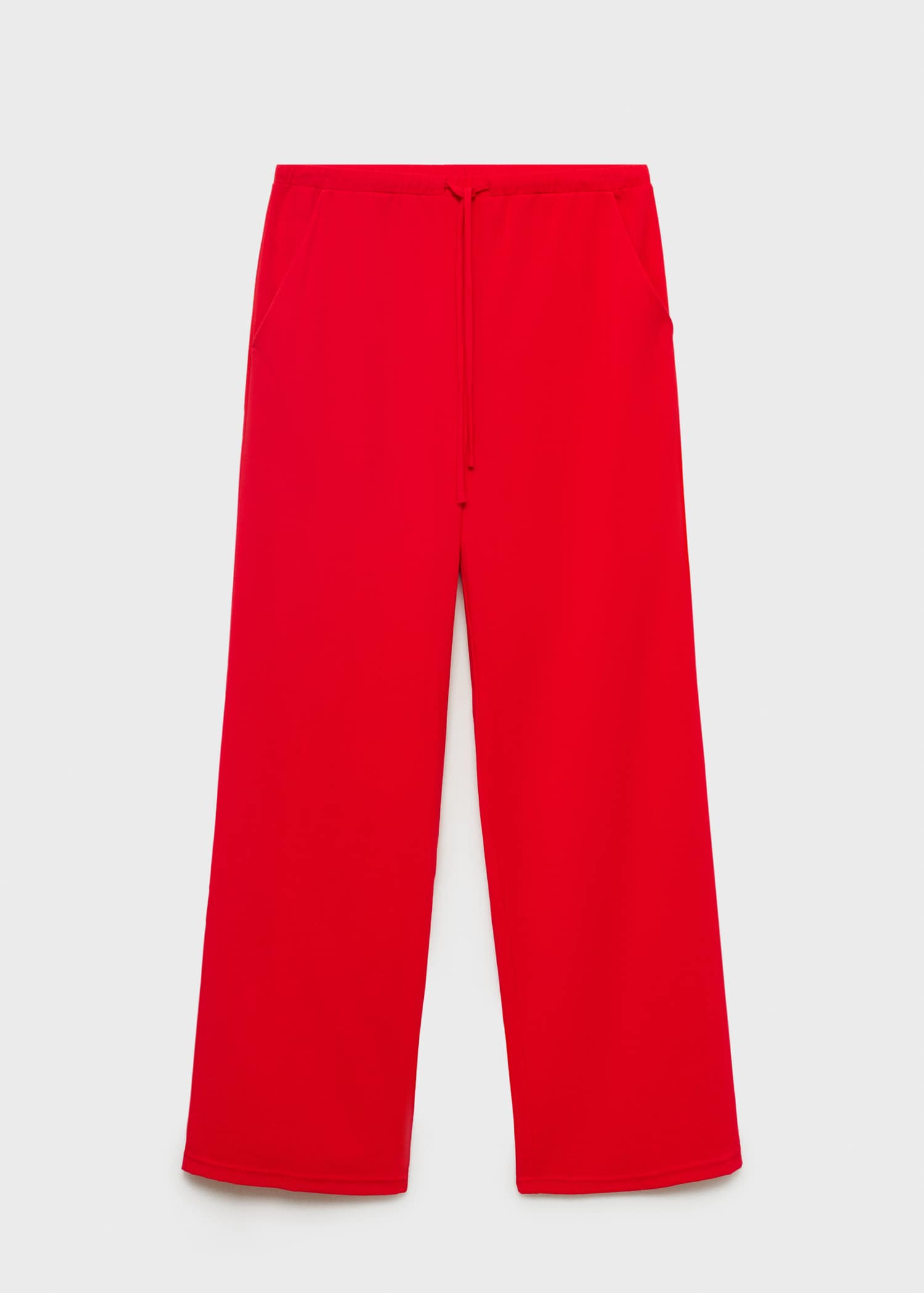 Drawstring straight trousers - Article without model