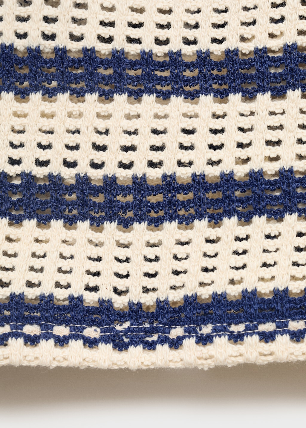 Short-sleeved striped cardigan