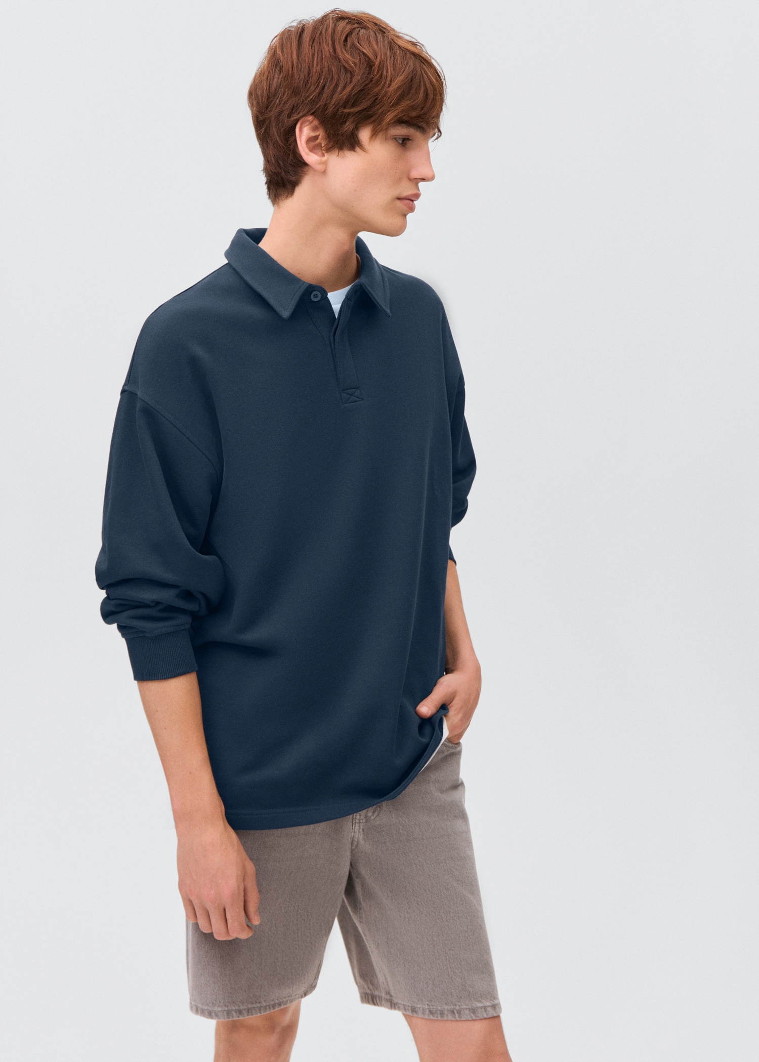 Polo-neck sweatshirt - Medium plane
