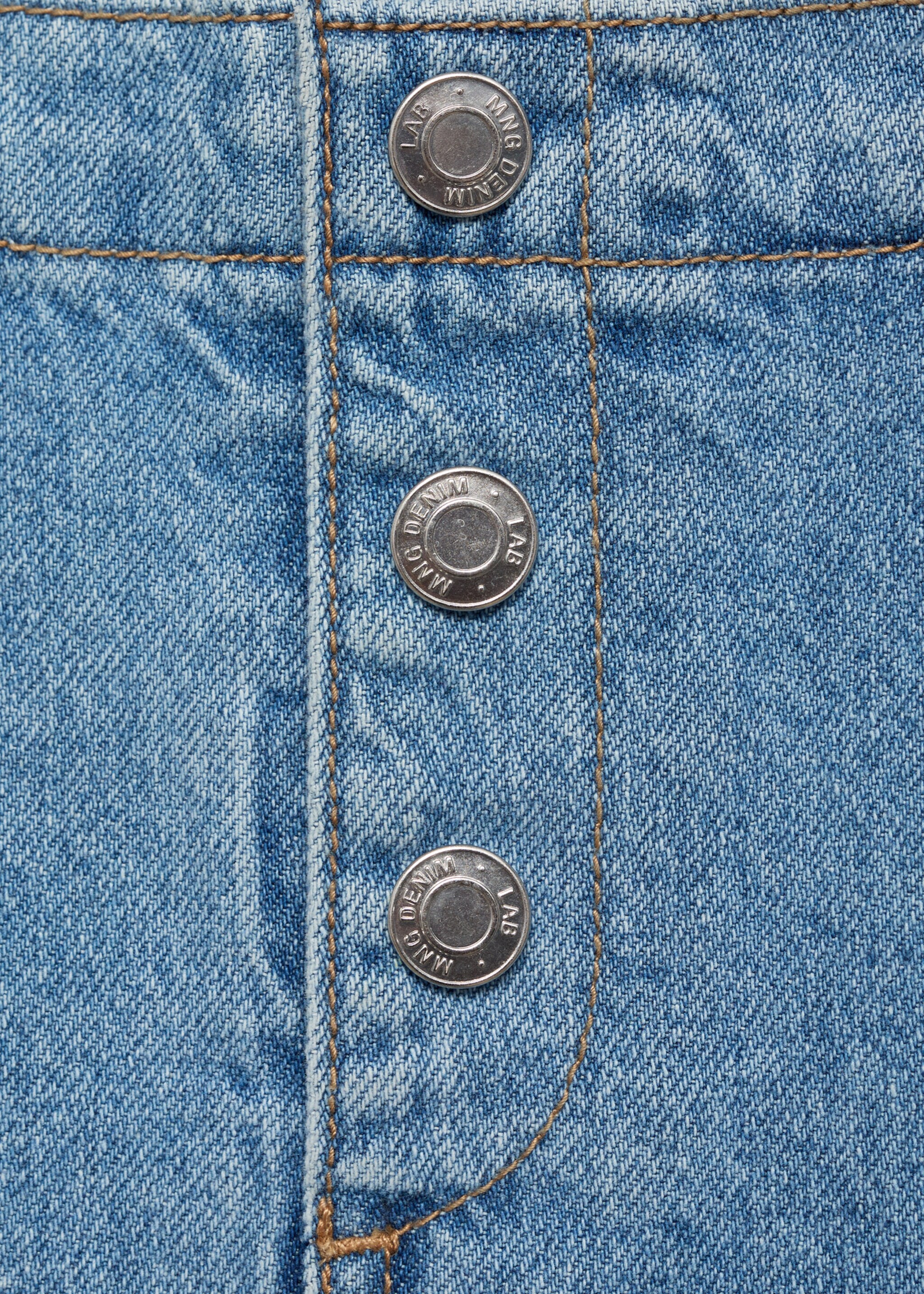 Short denim pinafore - Details of the article 0