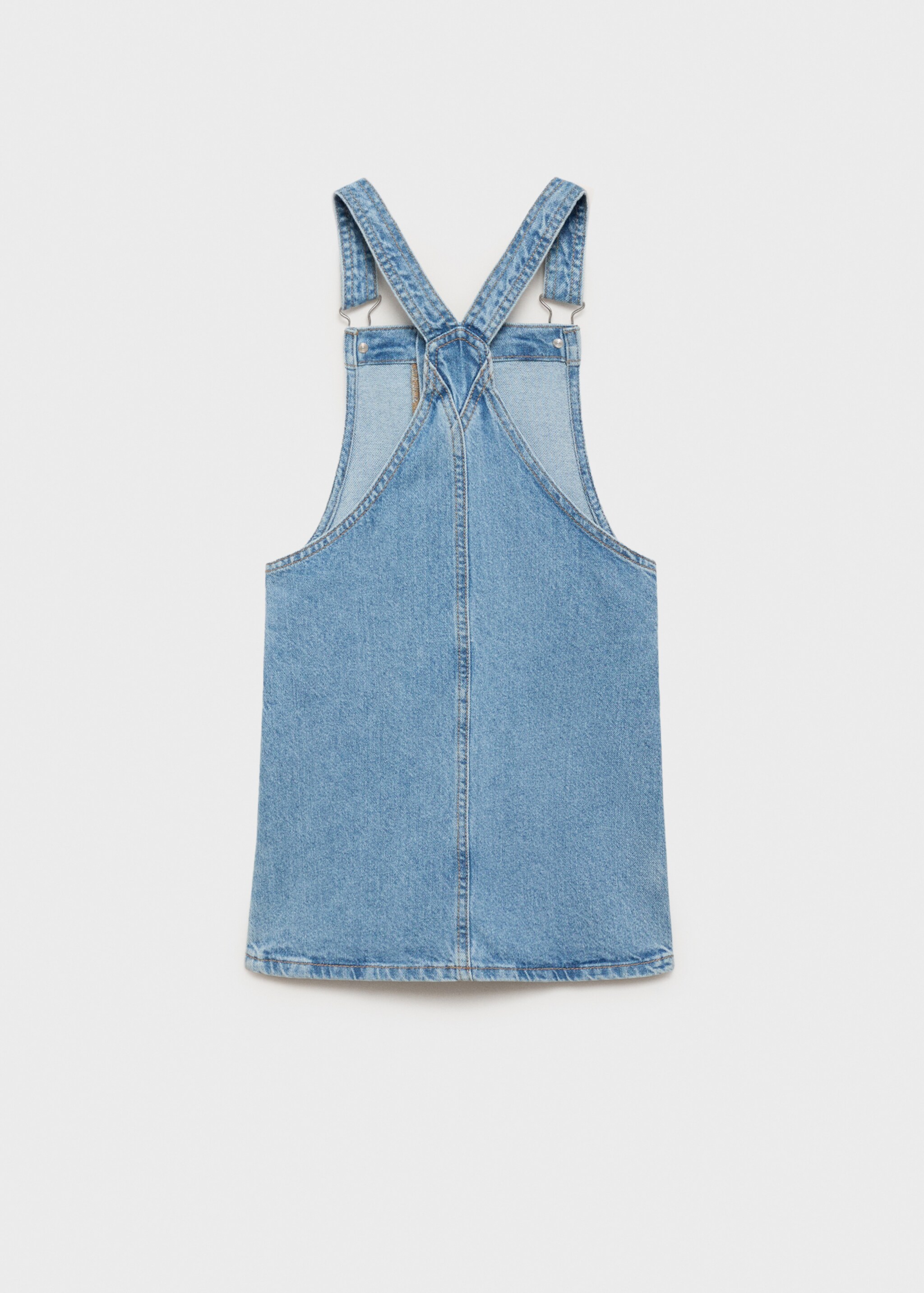 Short denim pinafore - Reverse of the article
