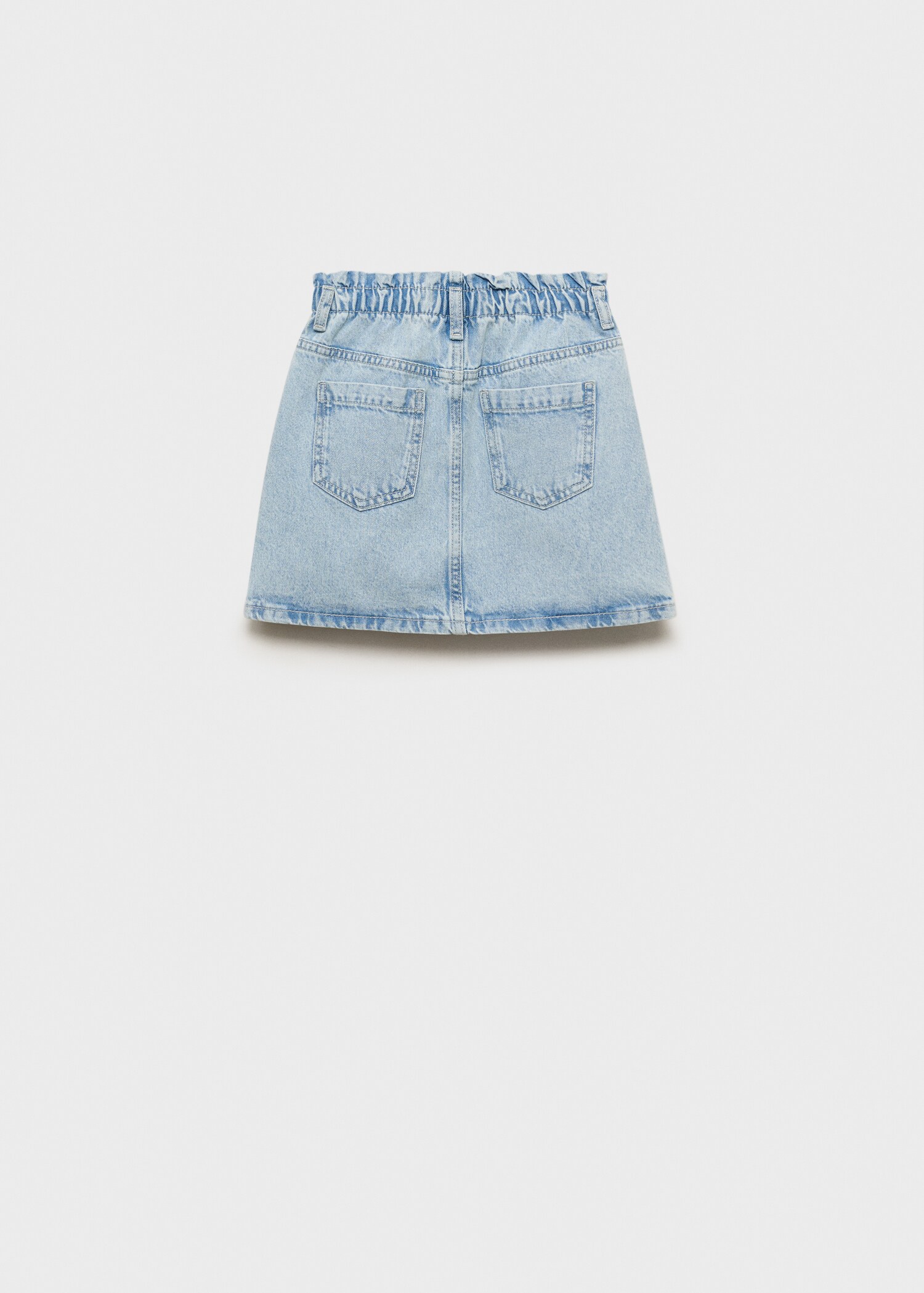Denim paperbag skirt - Reverse of the article
