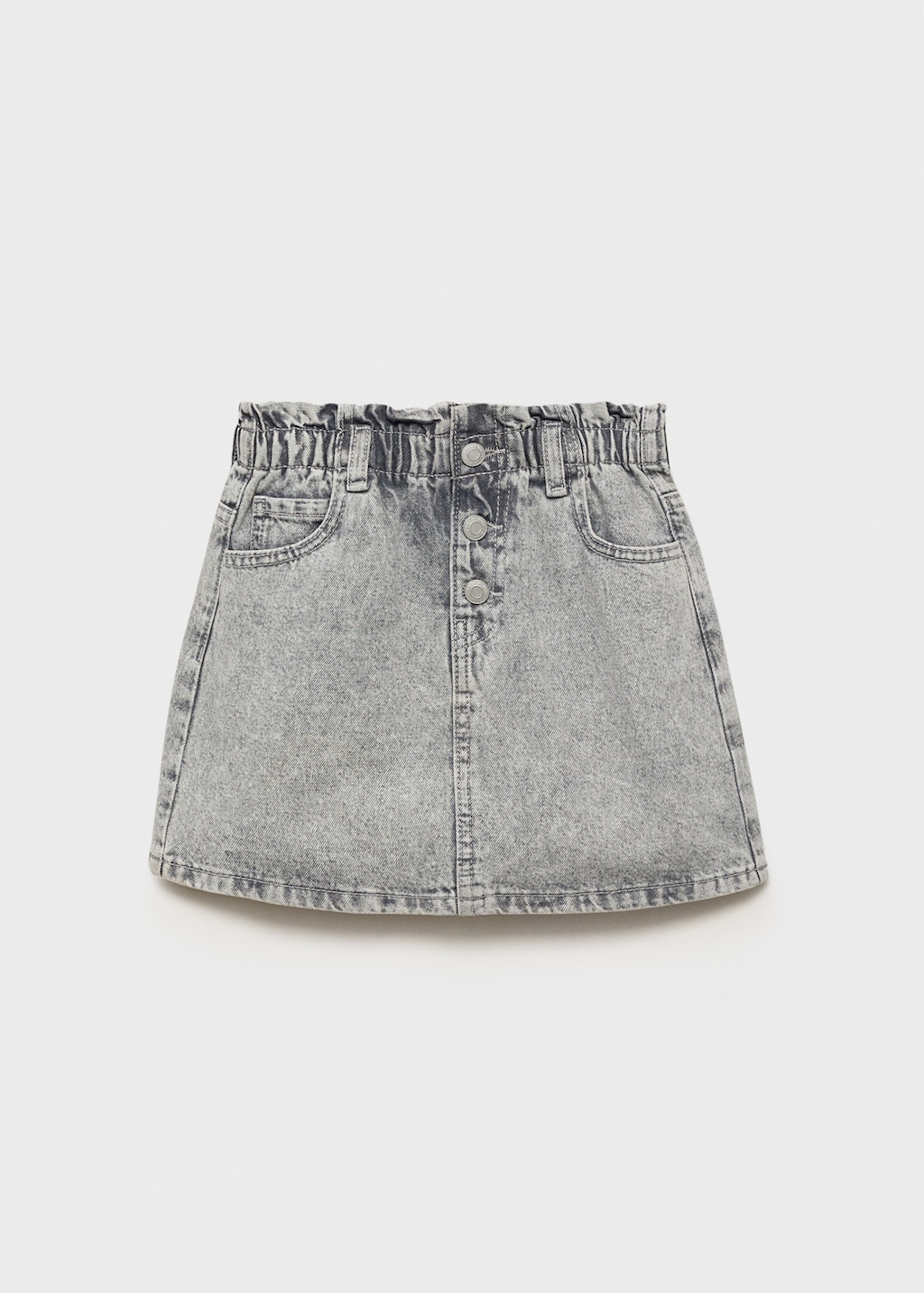 Denim paperbag skirt