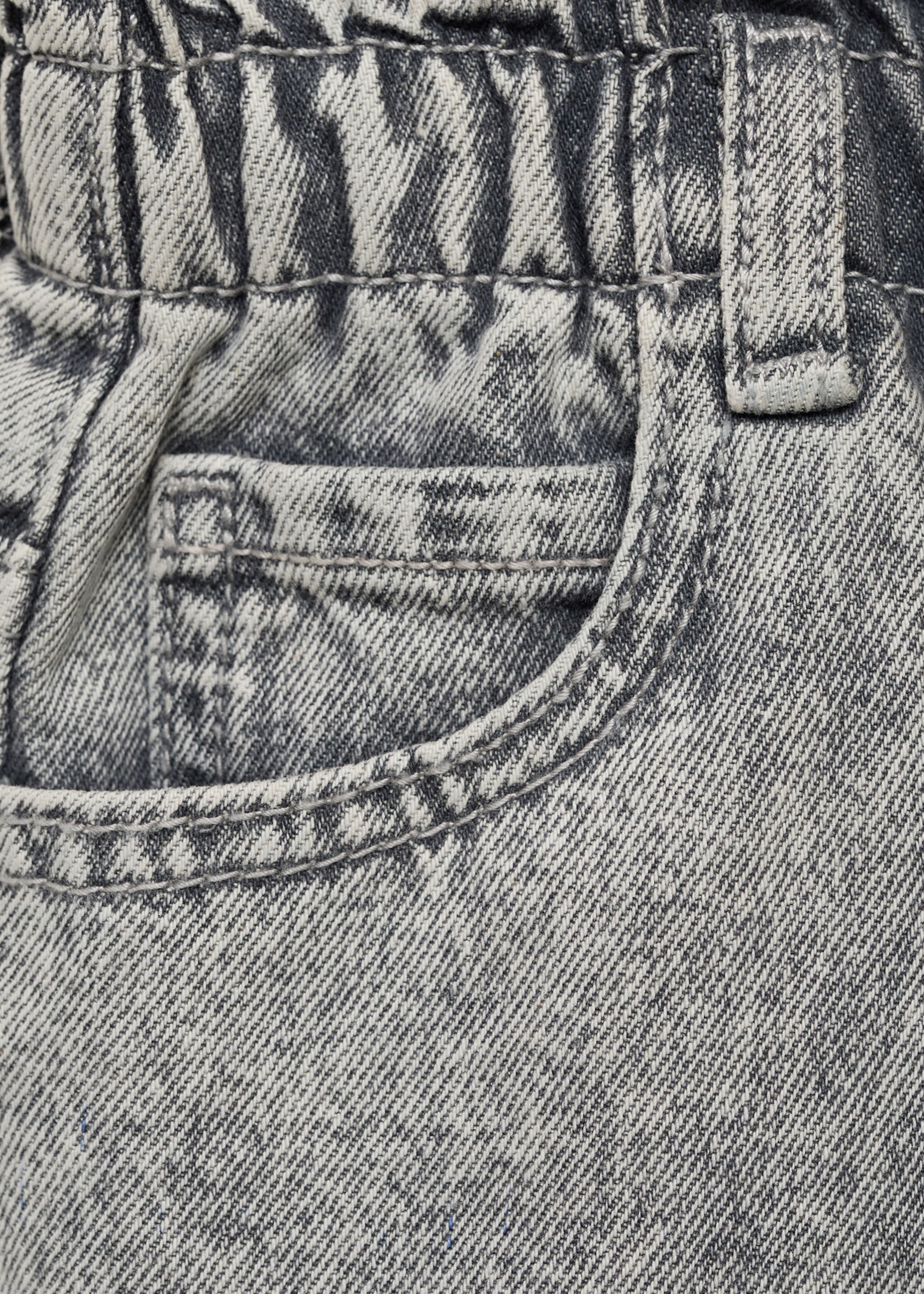 Denim paperbag skirt - Details of the article 0, Denim Grey. Ref: 17091227-00.