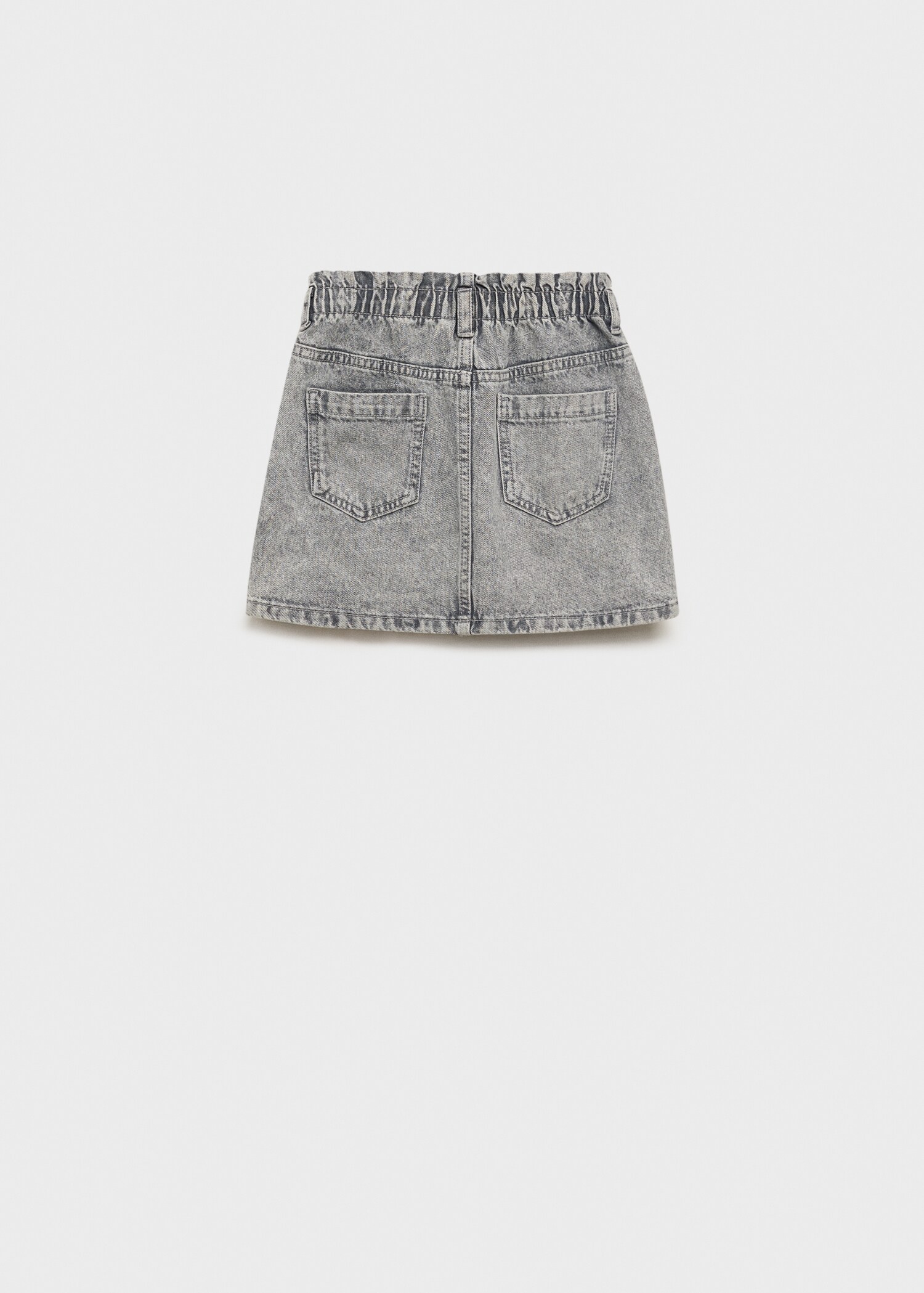 Denim paperbag skirt - Reverse of the article