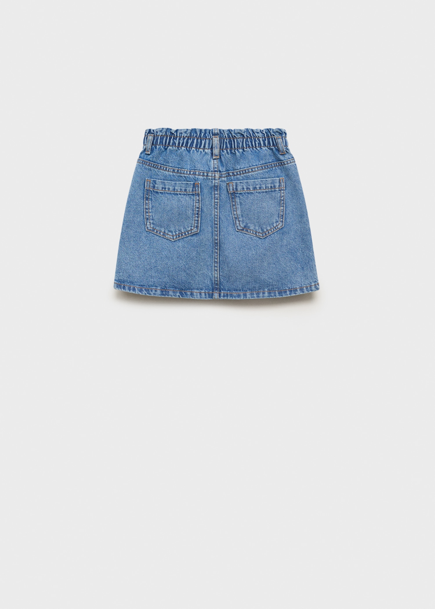 Denim paperbag skirt - Reverse of the article