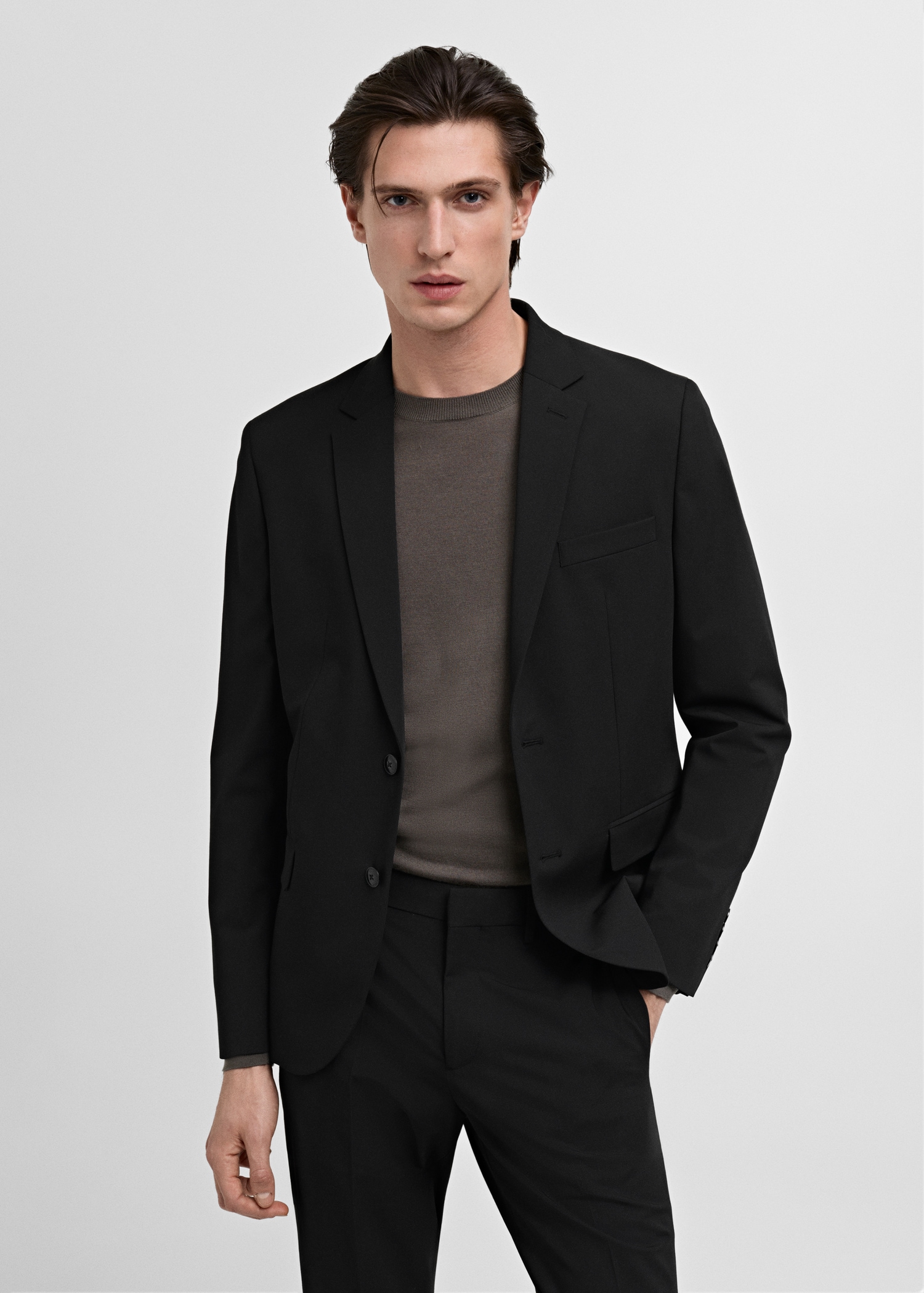 Super slim-fit suit jacket in stretch fabric Men MANGO Zimbabwe
