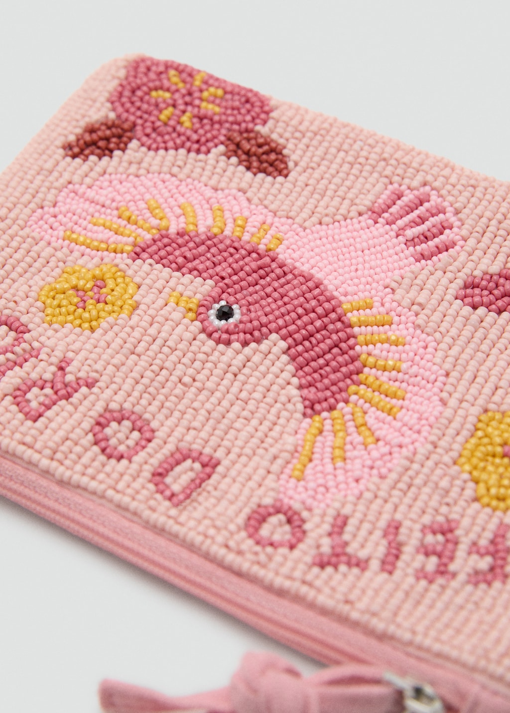 Toiletery bag with bead design