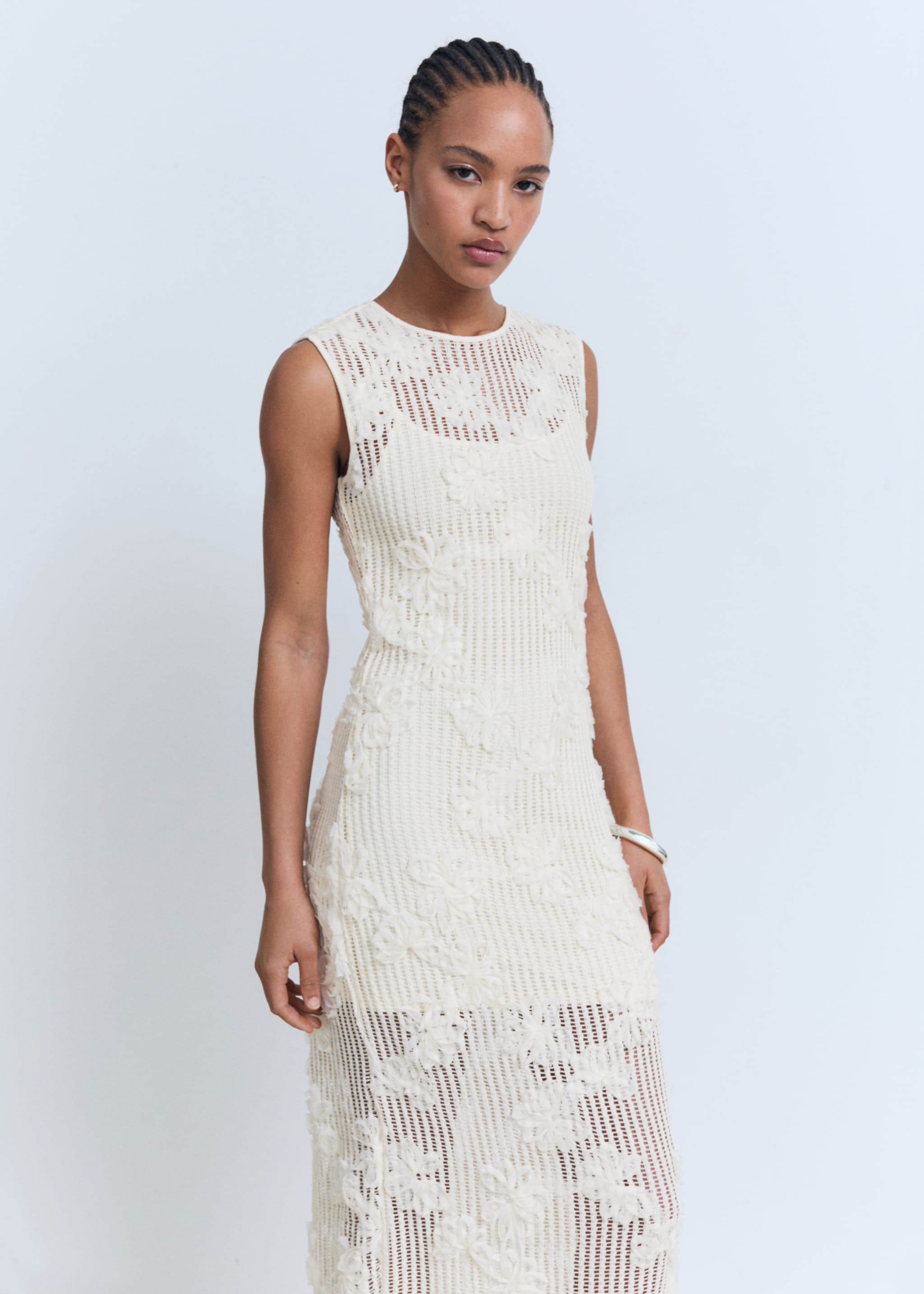 Robe crochet fleurs - Plan moyen
