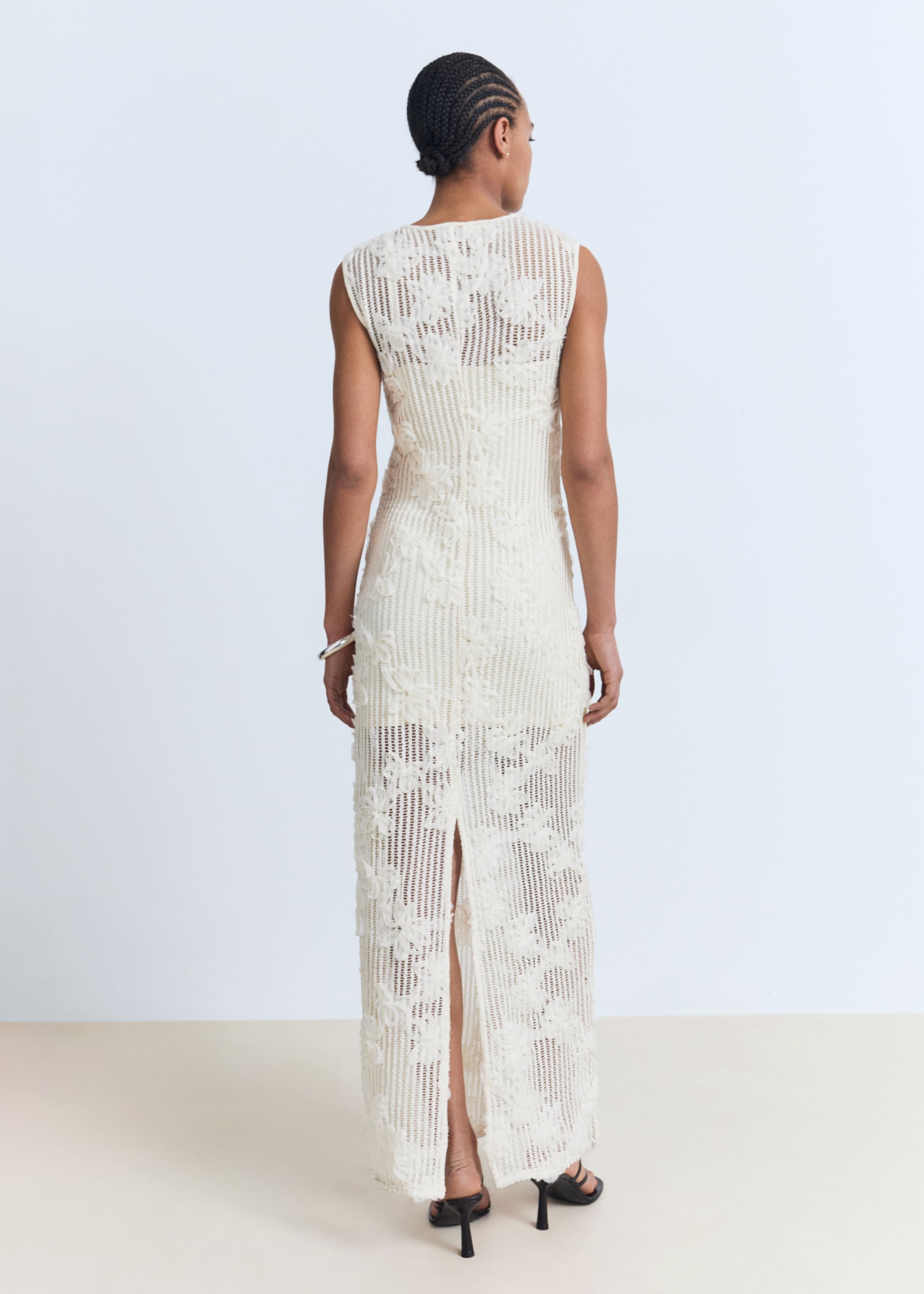 Robe crochet fleurs - Verso de l’article