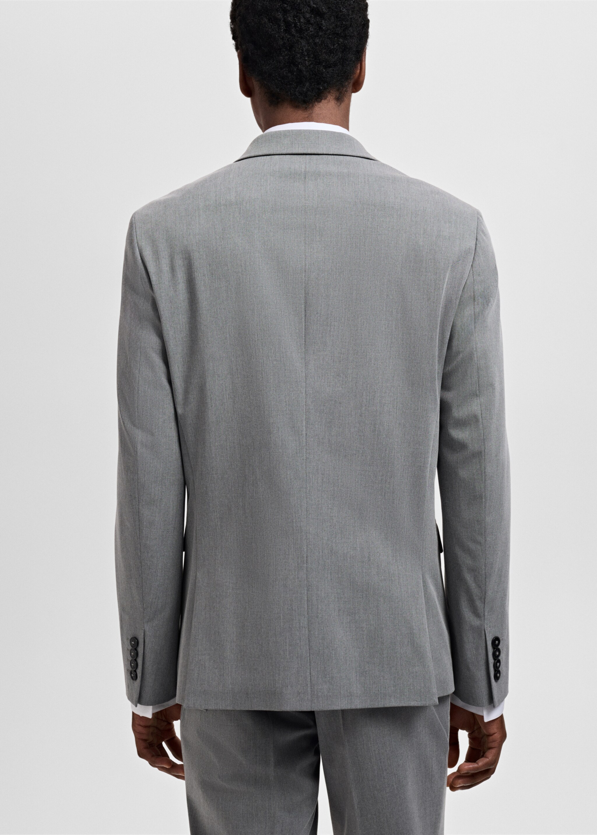Blazer de fato stretch super slim fit - Verso do artigo
