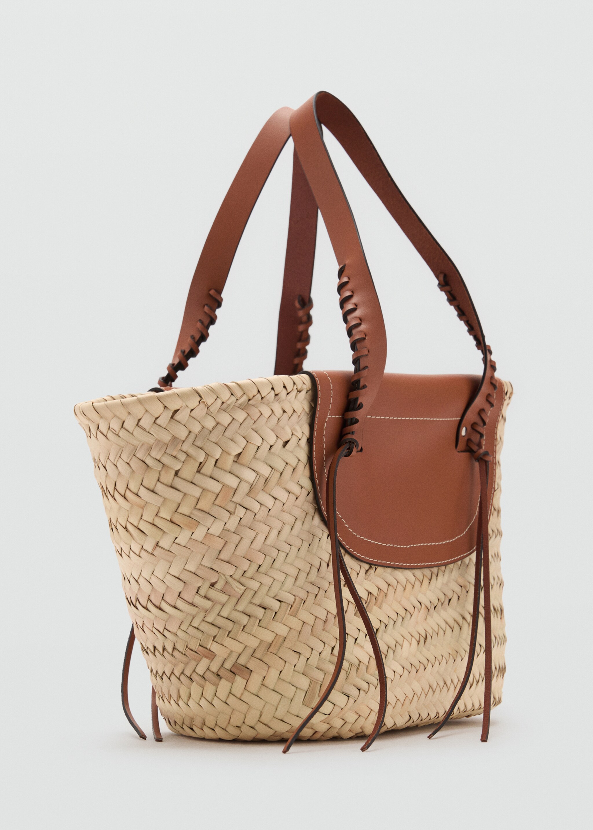 Natural fibre basket bag - Medium plane