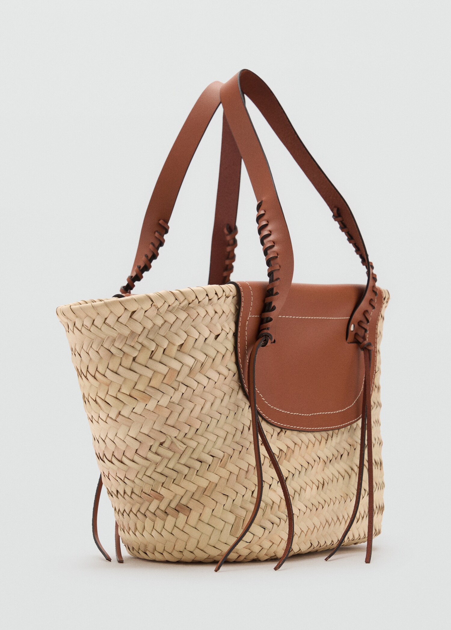 Natural fibre basket bag - Medium plane