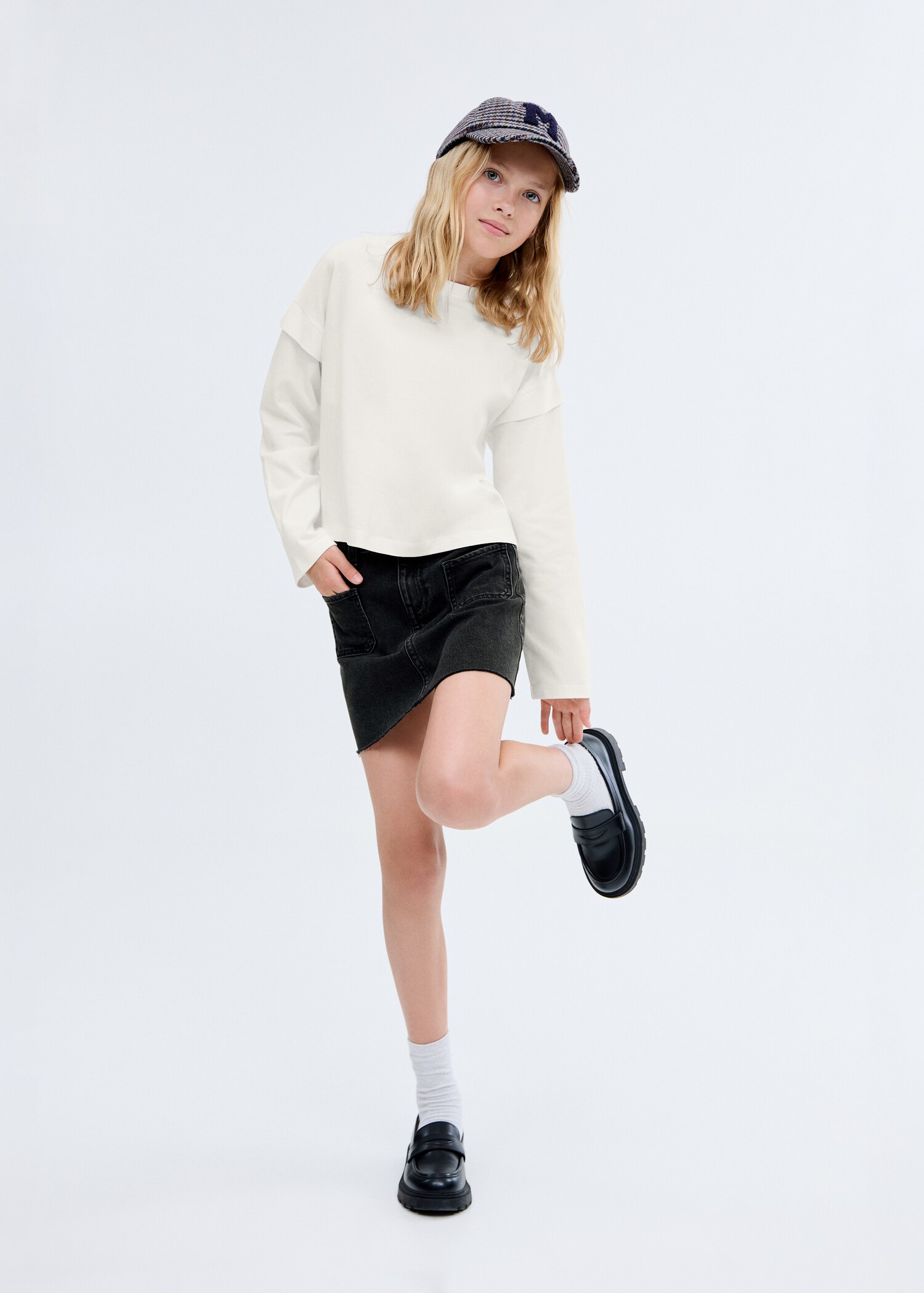 Denim short skirt - Medium plane