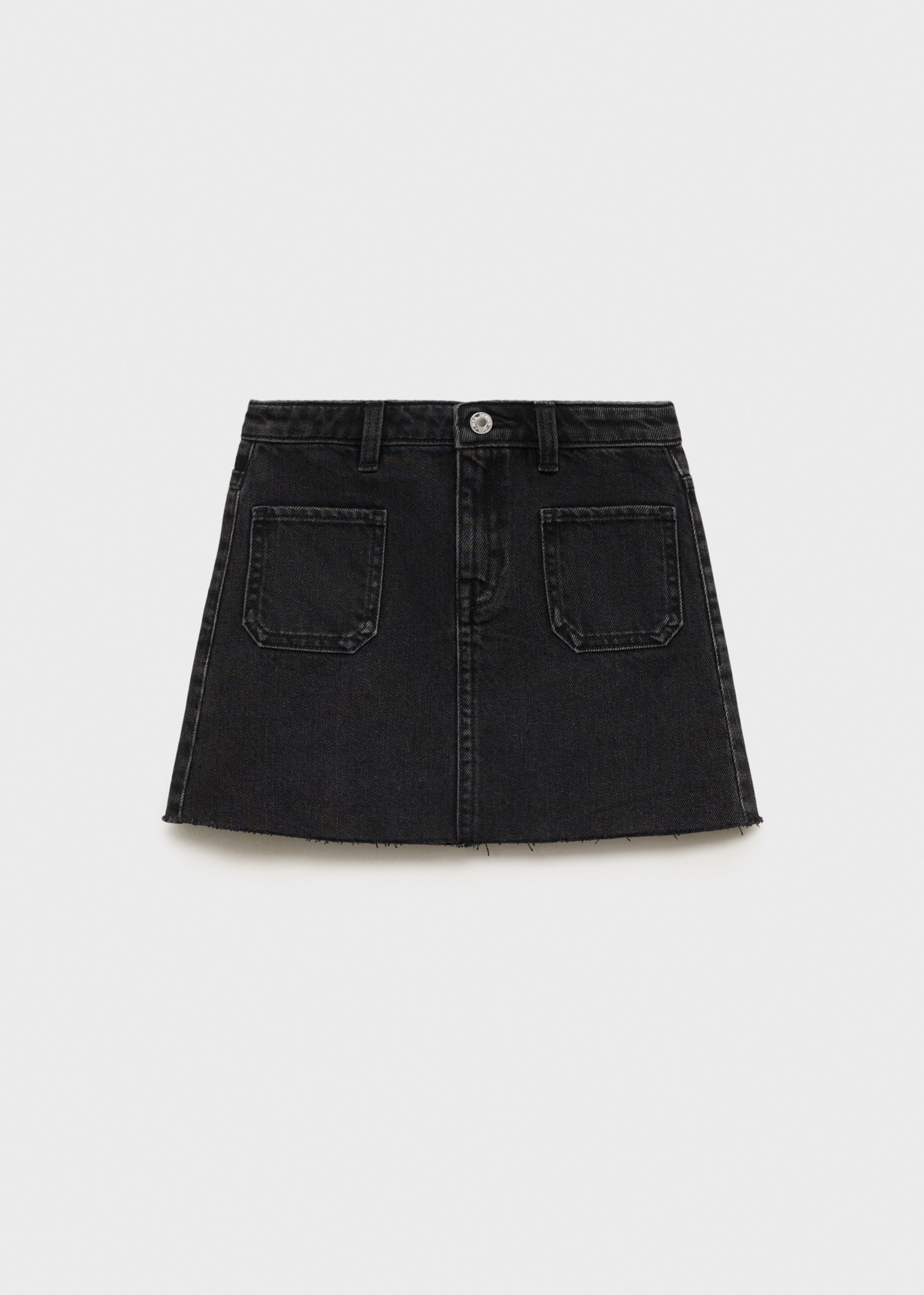Saia curta de ganga - Artigo sem modelo, Black denim. Ref: 17091241-00.