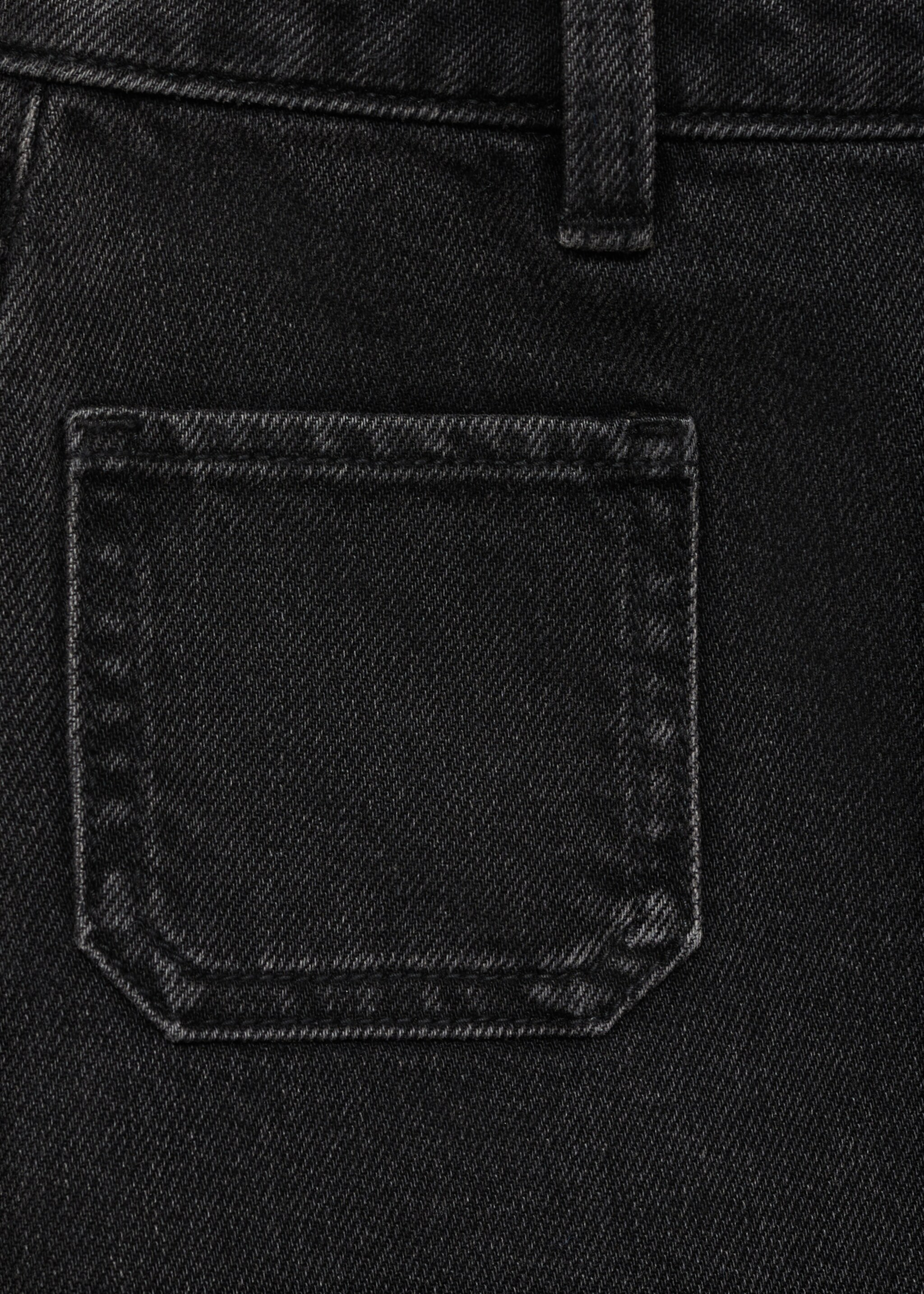Saia curta de ganga - Pormenor do artigo 0, Black denim. Ref: 17091241-00.