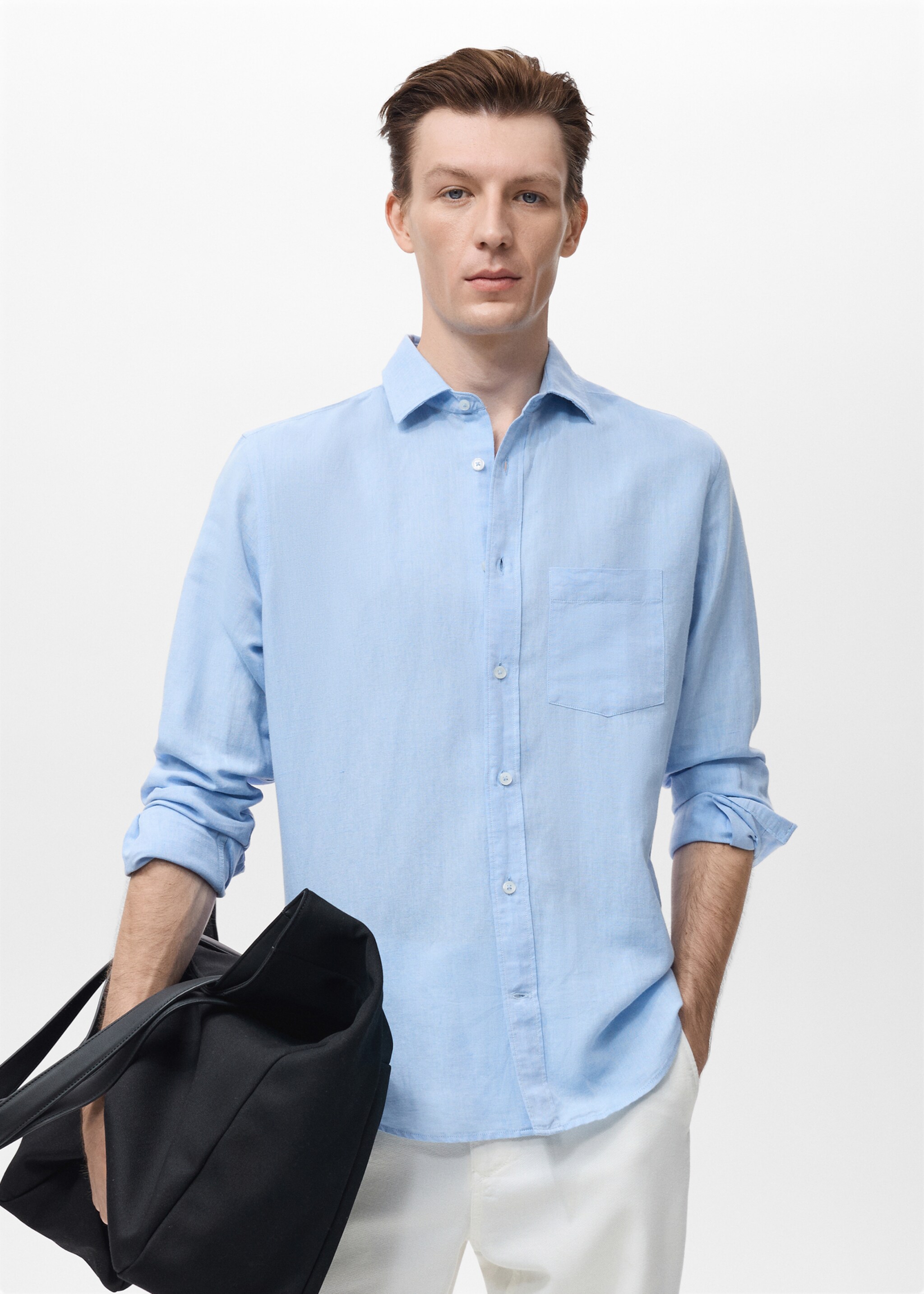Pocket linen shirt - Medium plane