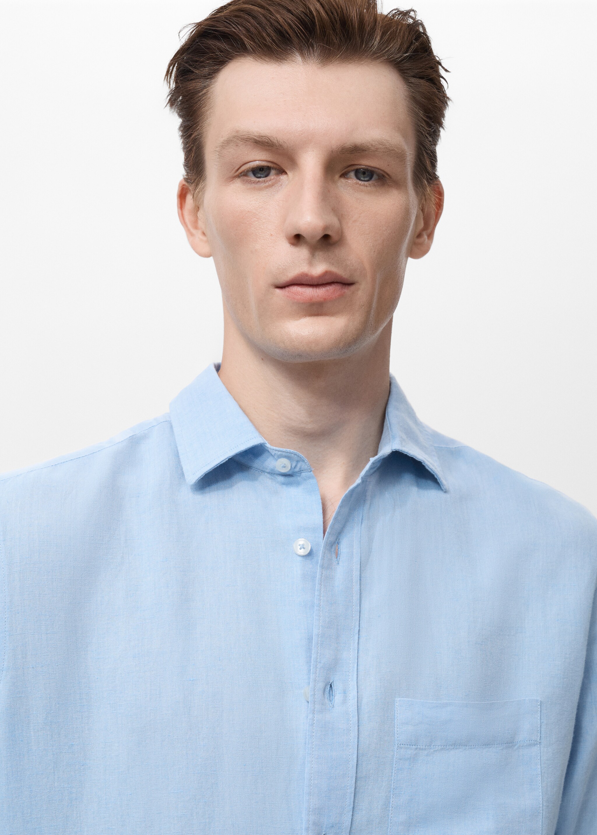 Pocket linen shirt - Details of the article 1
