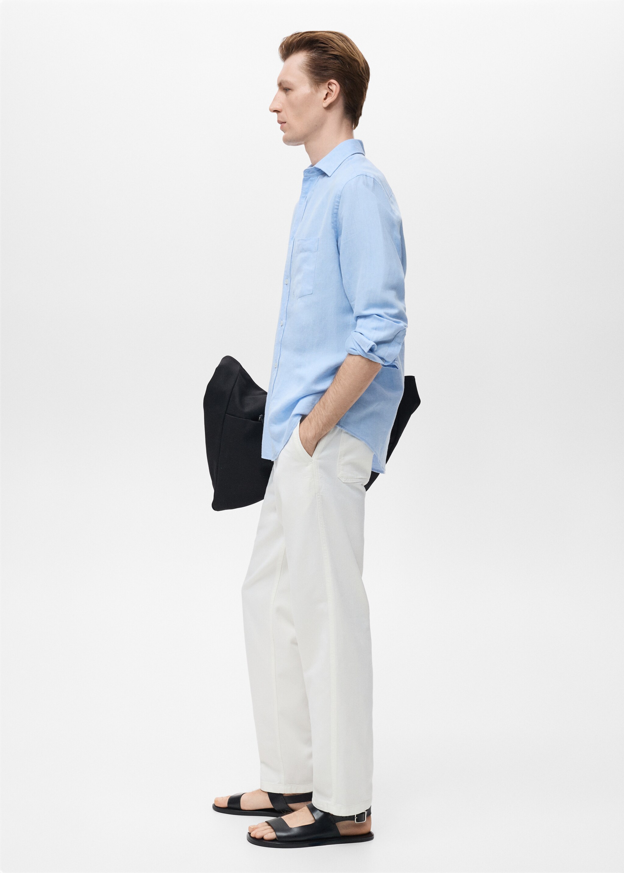 Pocket linen shirt - Details of the article 2