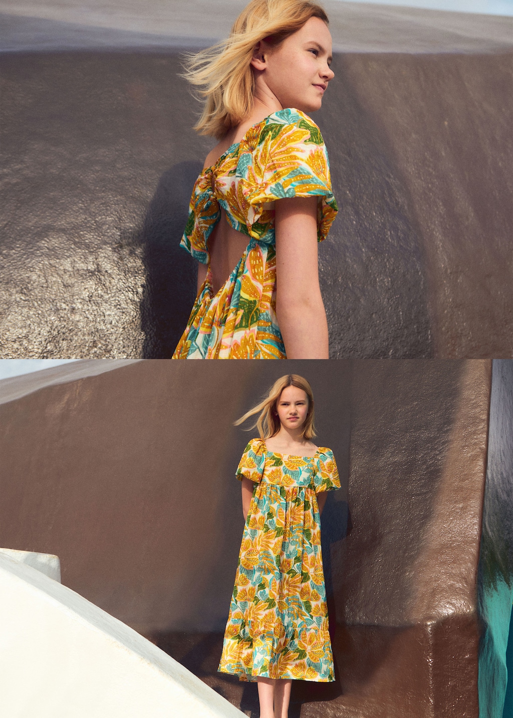 Tropical print dress