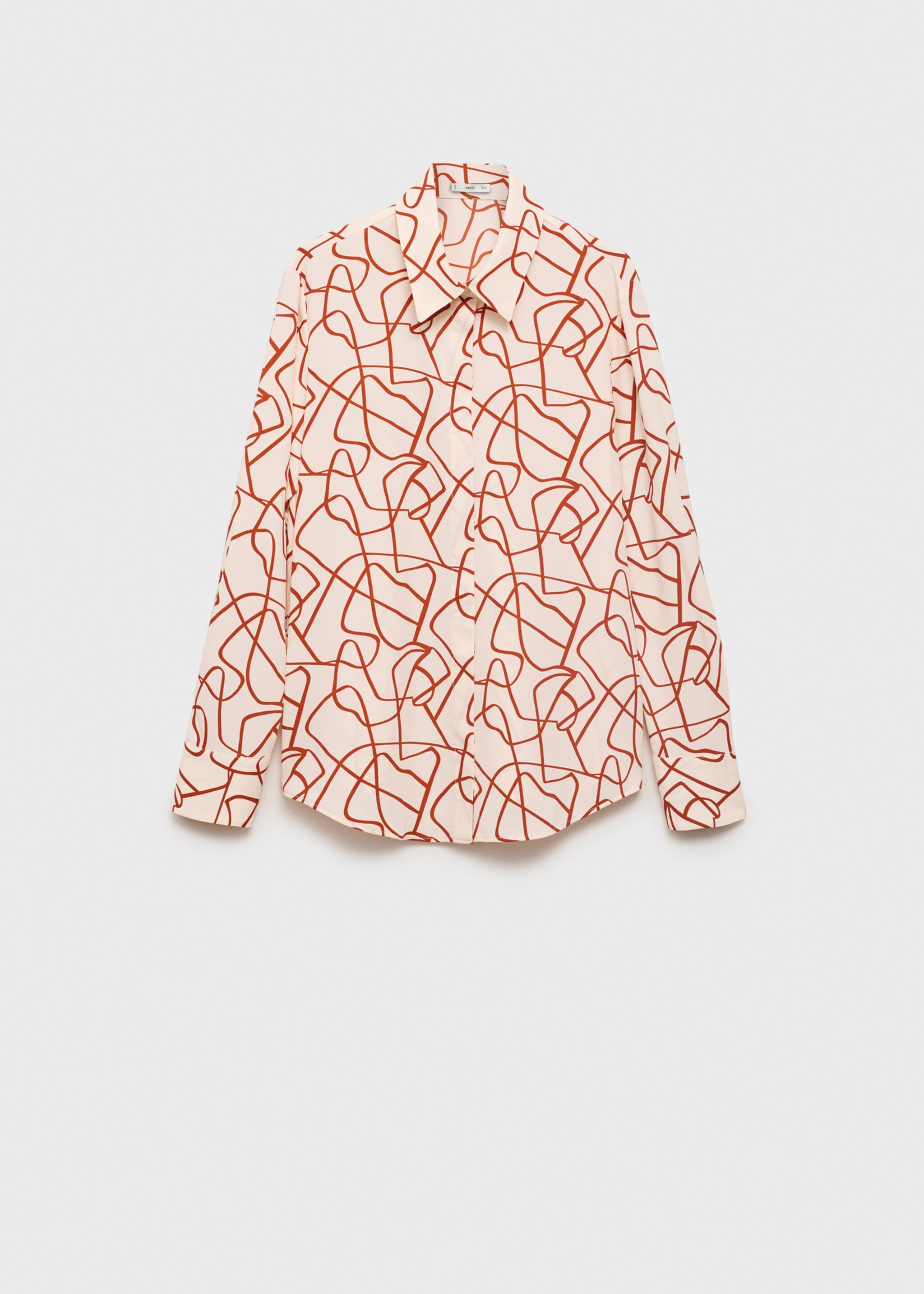 Printed straight shirt - Article without model