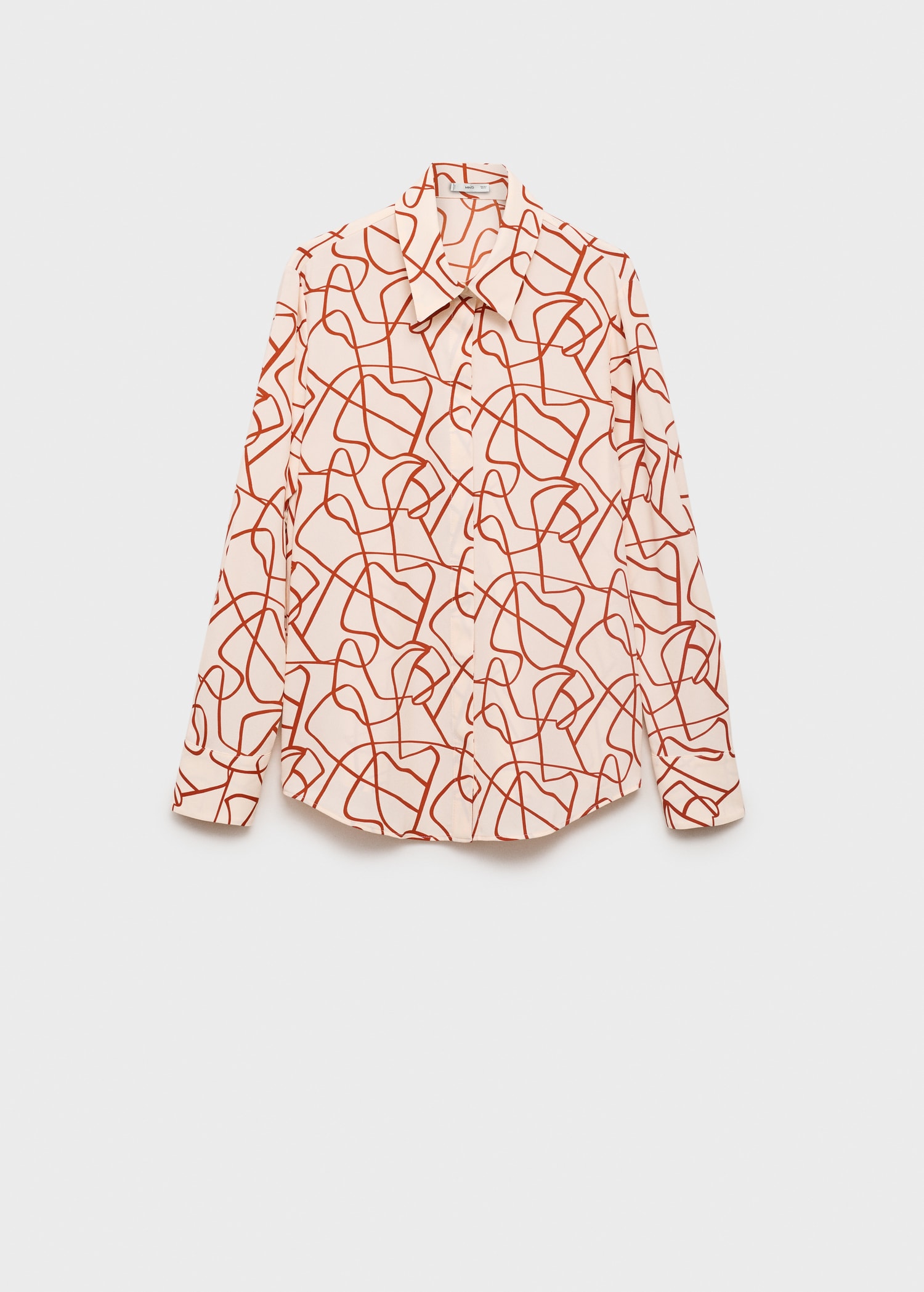 Printed straight shirt - Article without model