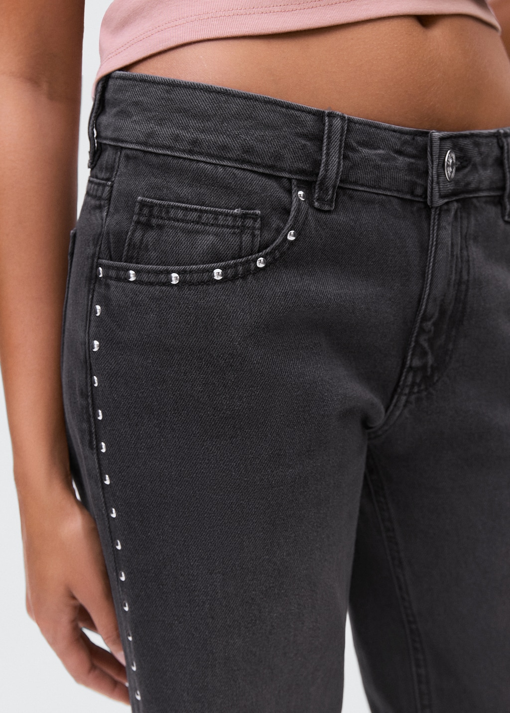 Straight-fit jeans with studs