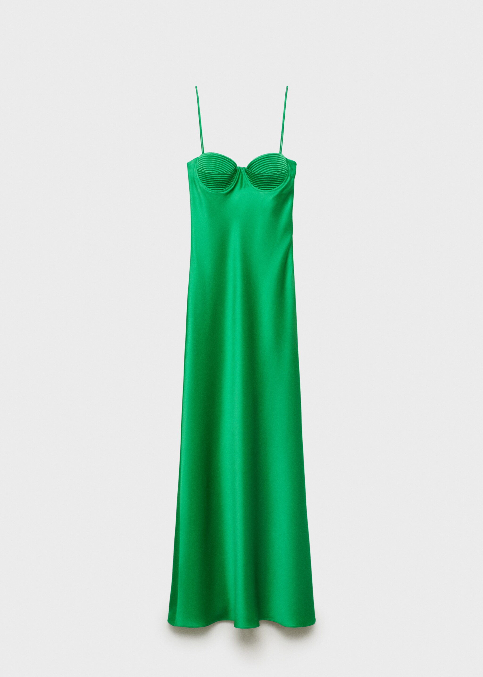Satin-effect dress with corset neckline - Article without model