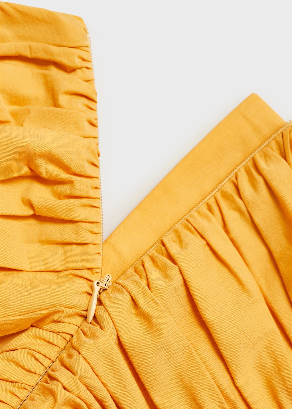 Ruched strapless top