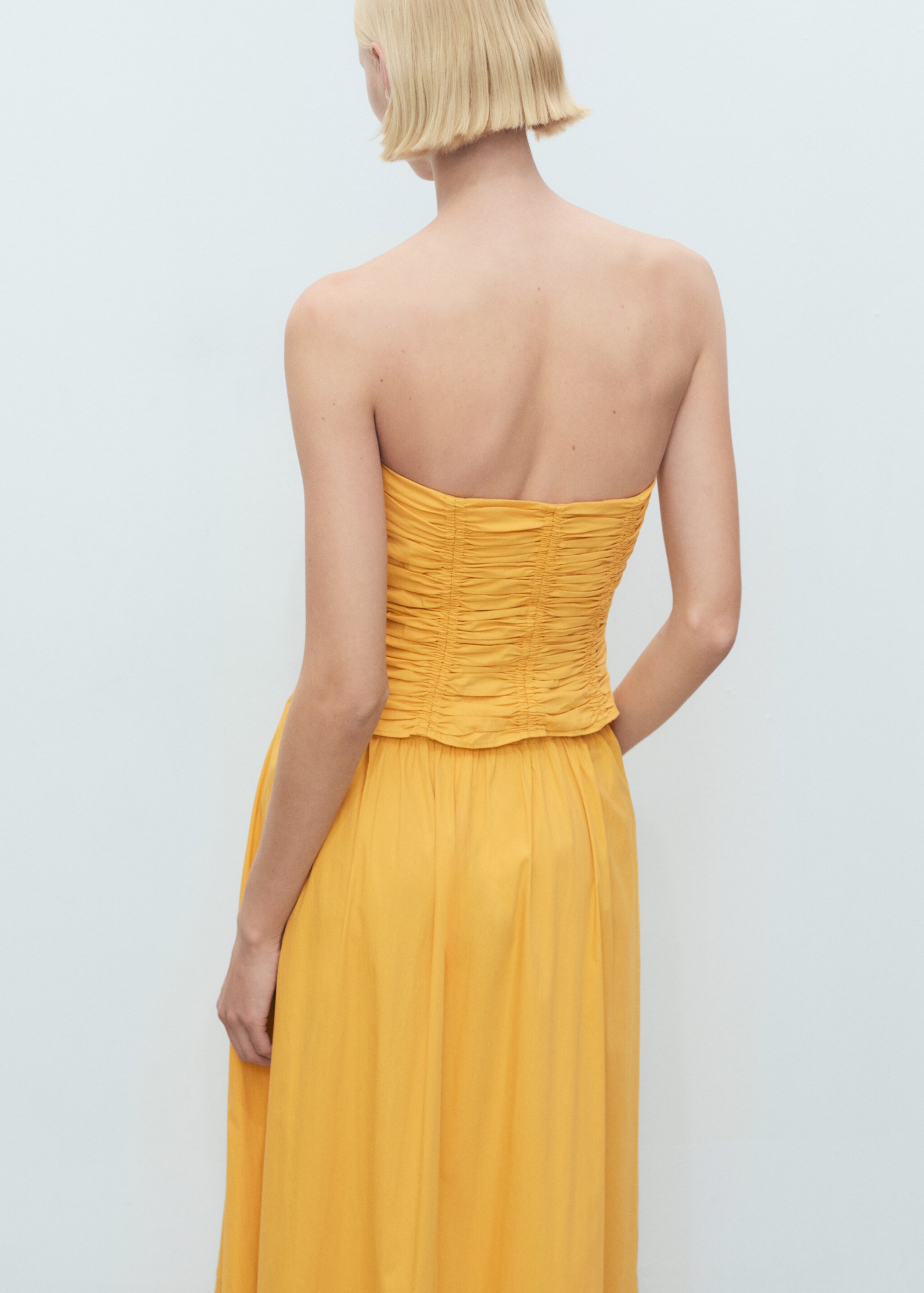 Ruched strapless top - Reverse of the article