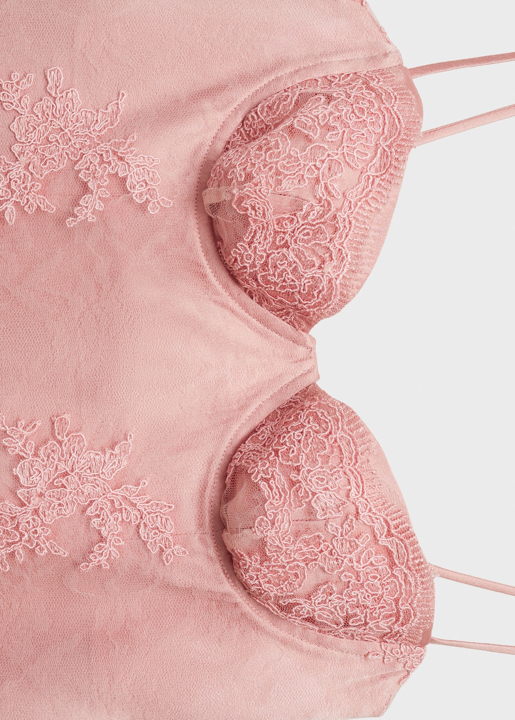 Lace dress with structured neckline