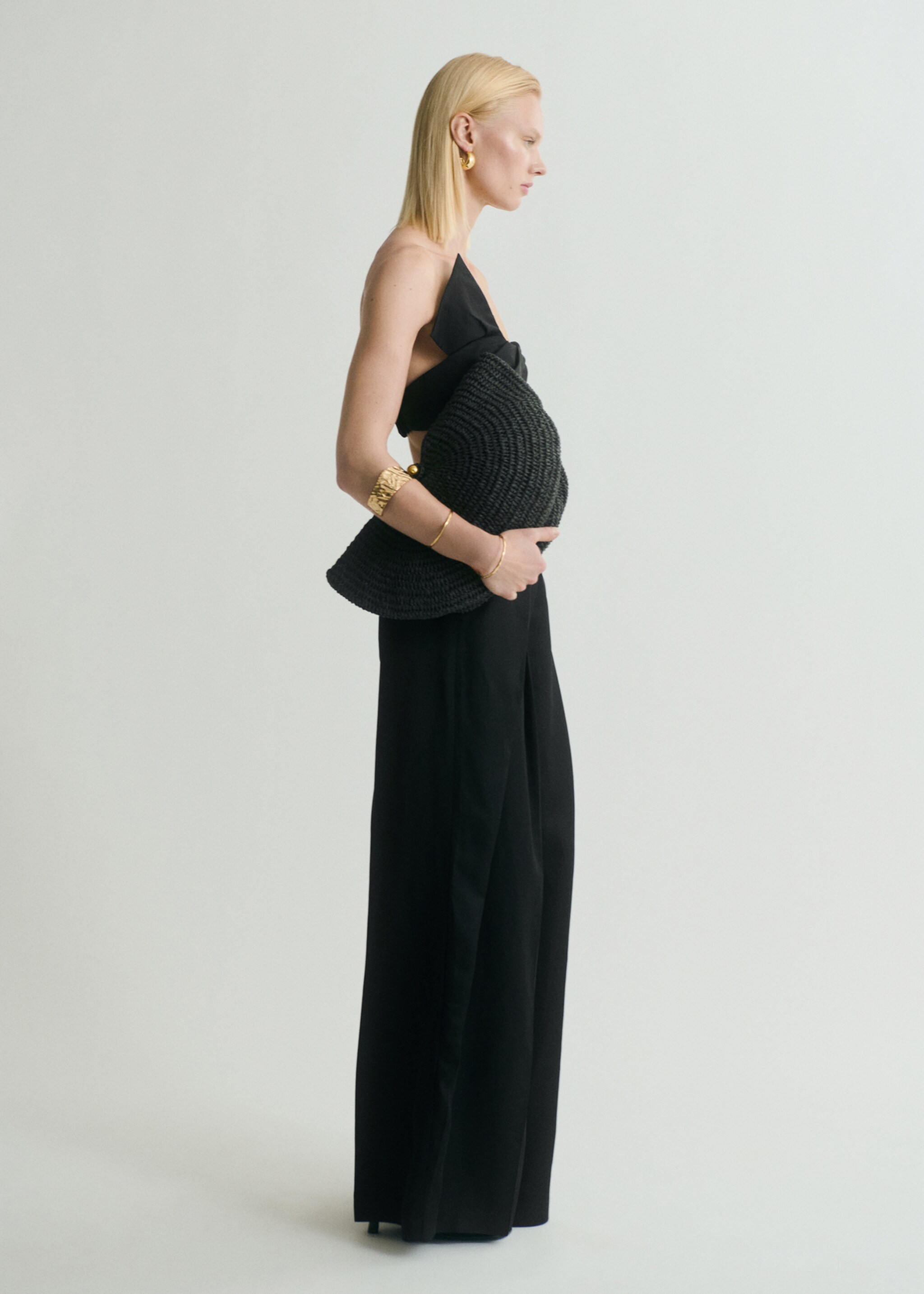 Wideleg pleated trousers - Details of the article 6