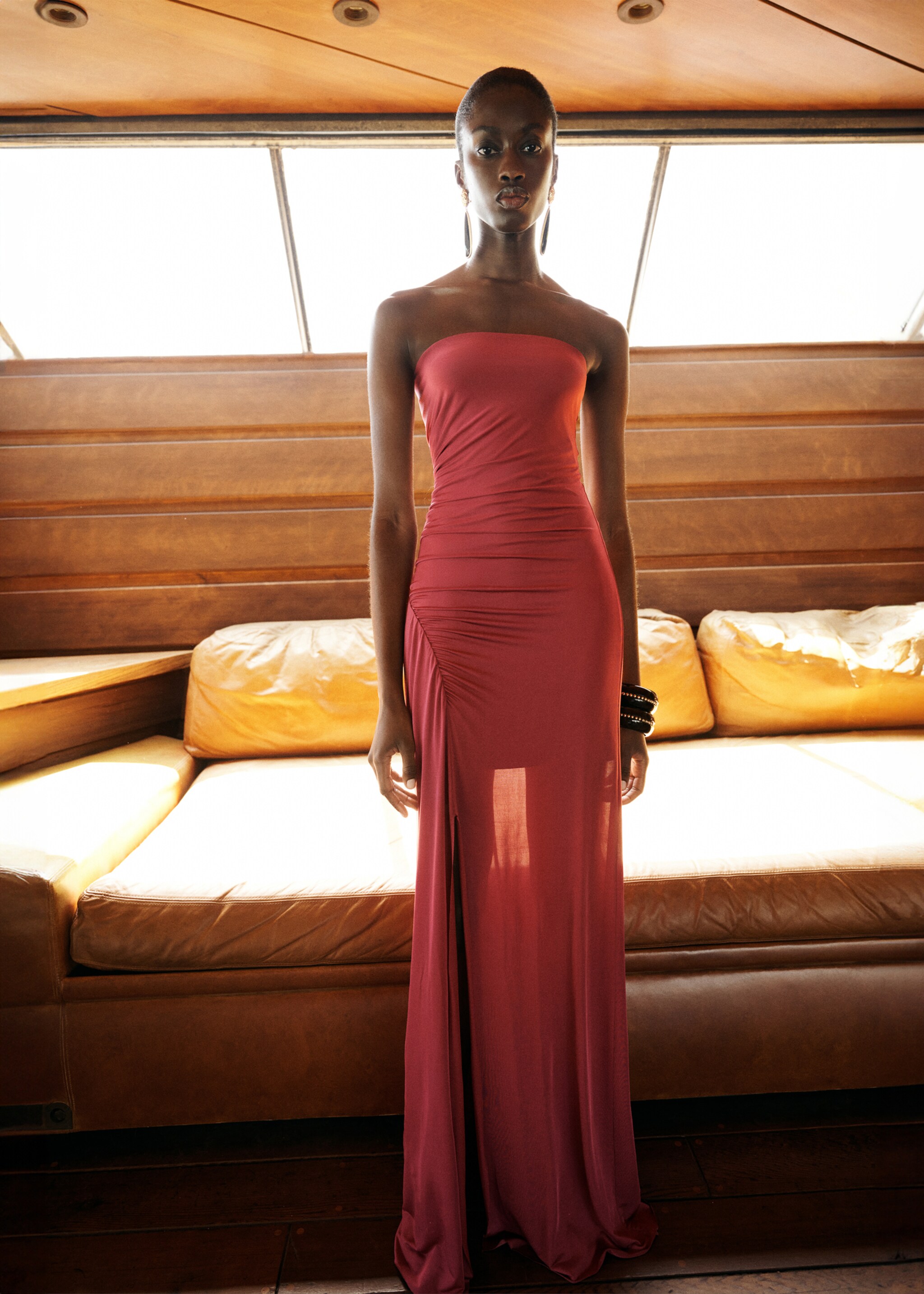 Draped strapless dress - Details of the article 6