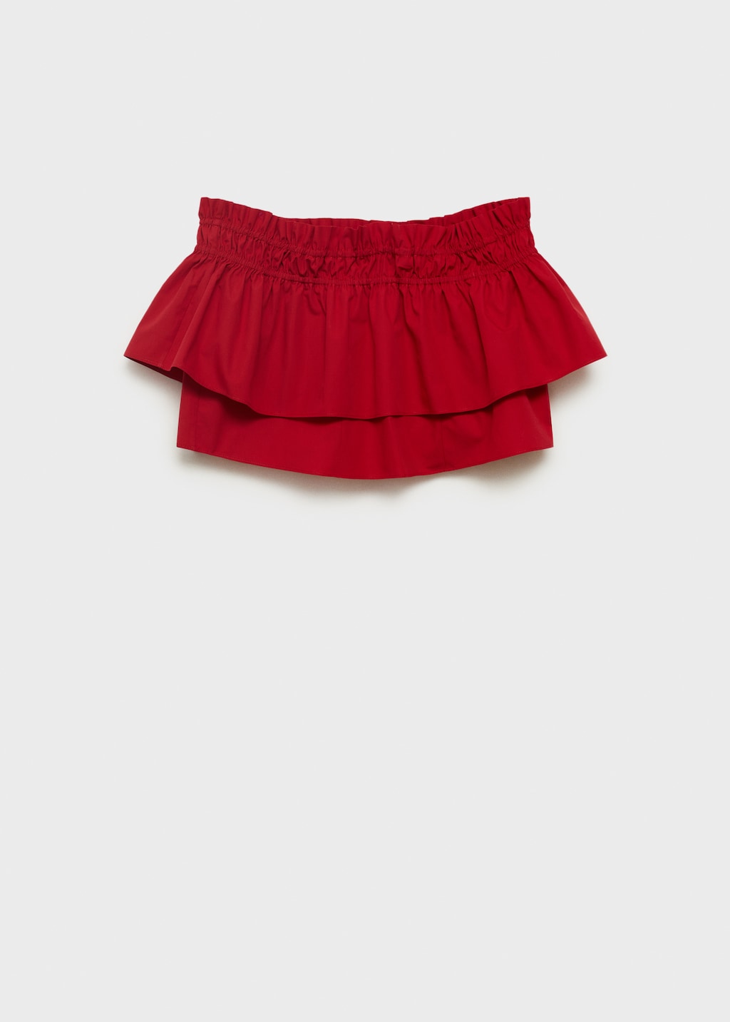 Strapless top with ruffle - Women | MANGO USA Strapless top with ruffle - Women | MANGO USA