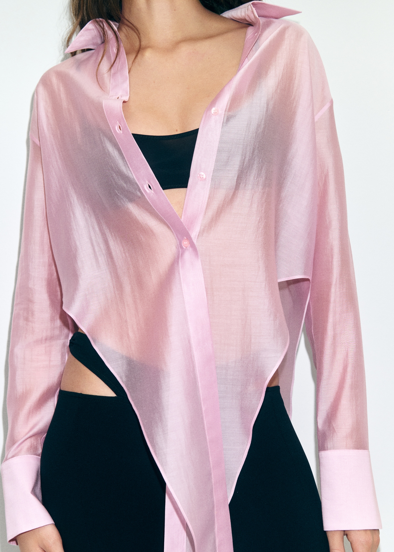 Lyocell shirt with peak finish - Details of the article 6