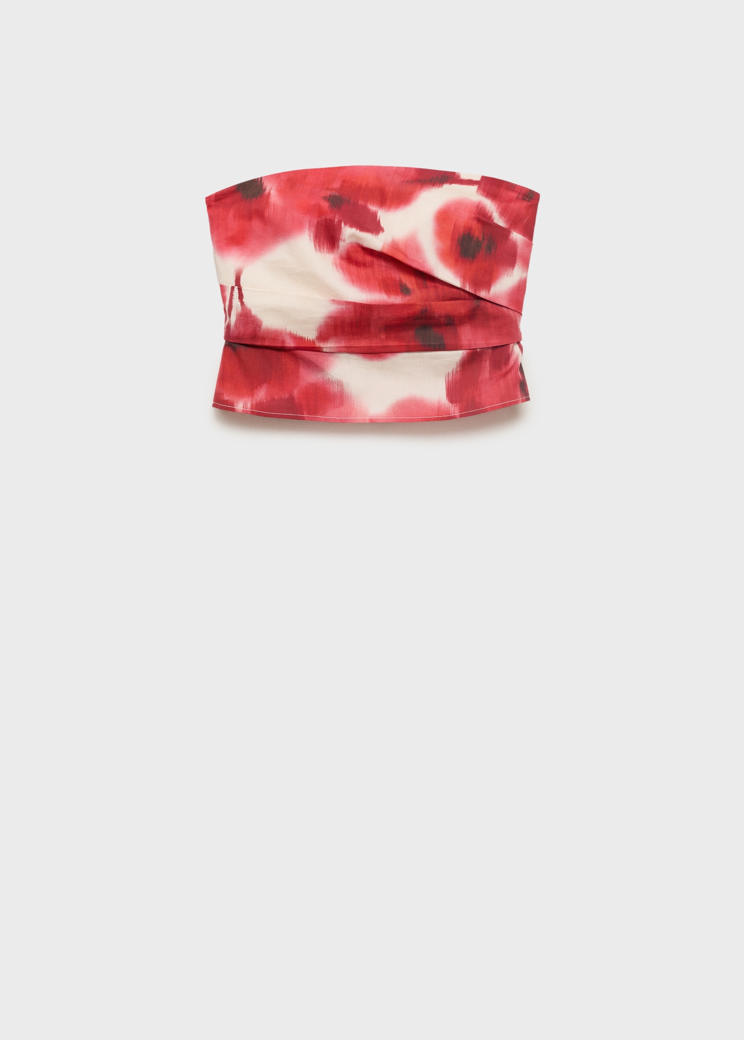 Top bandeau cu imprimeu floral - Articol fără model