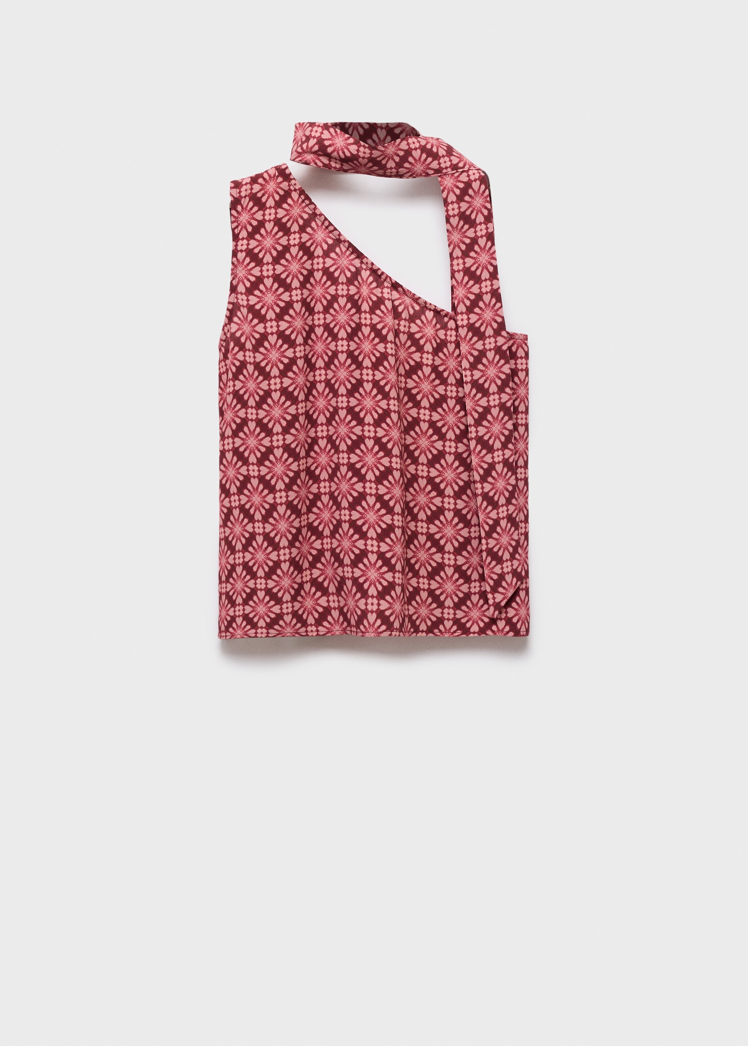 Blusa asimétrica lazo cuello - Artículo sin modelo