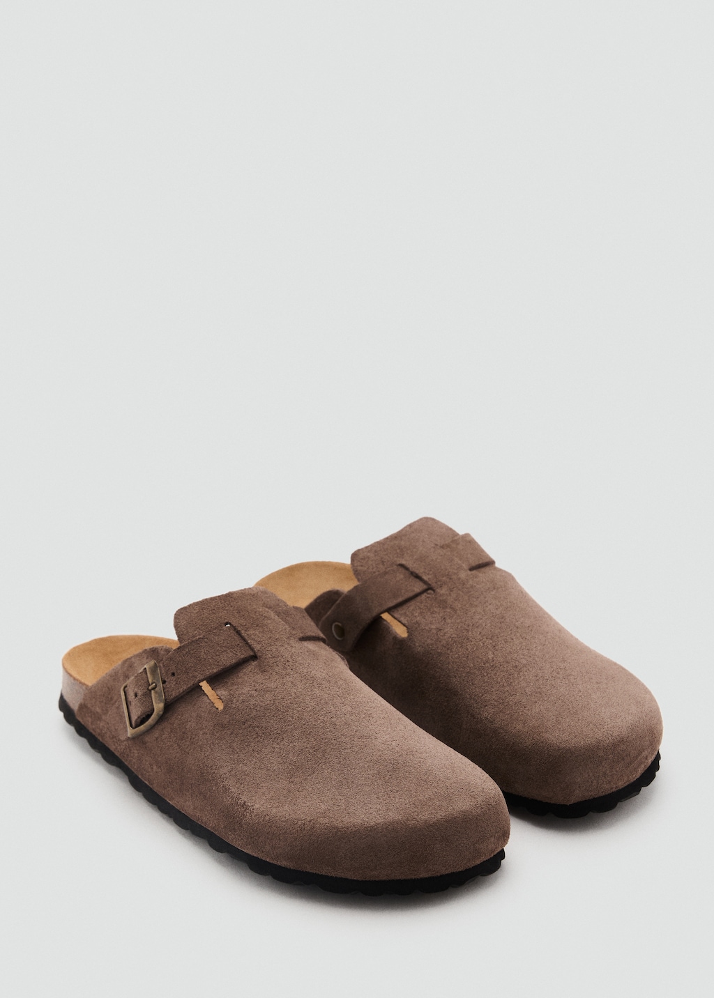 Suede leather clogs