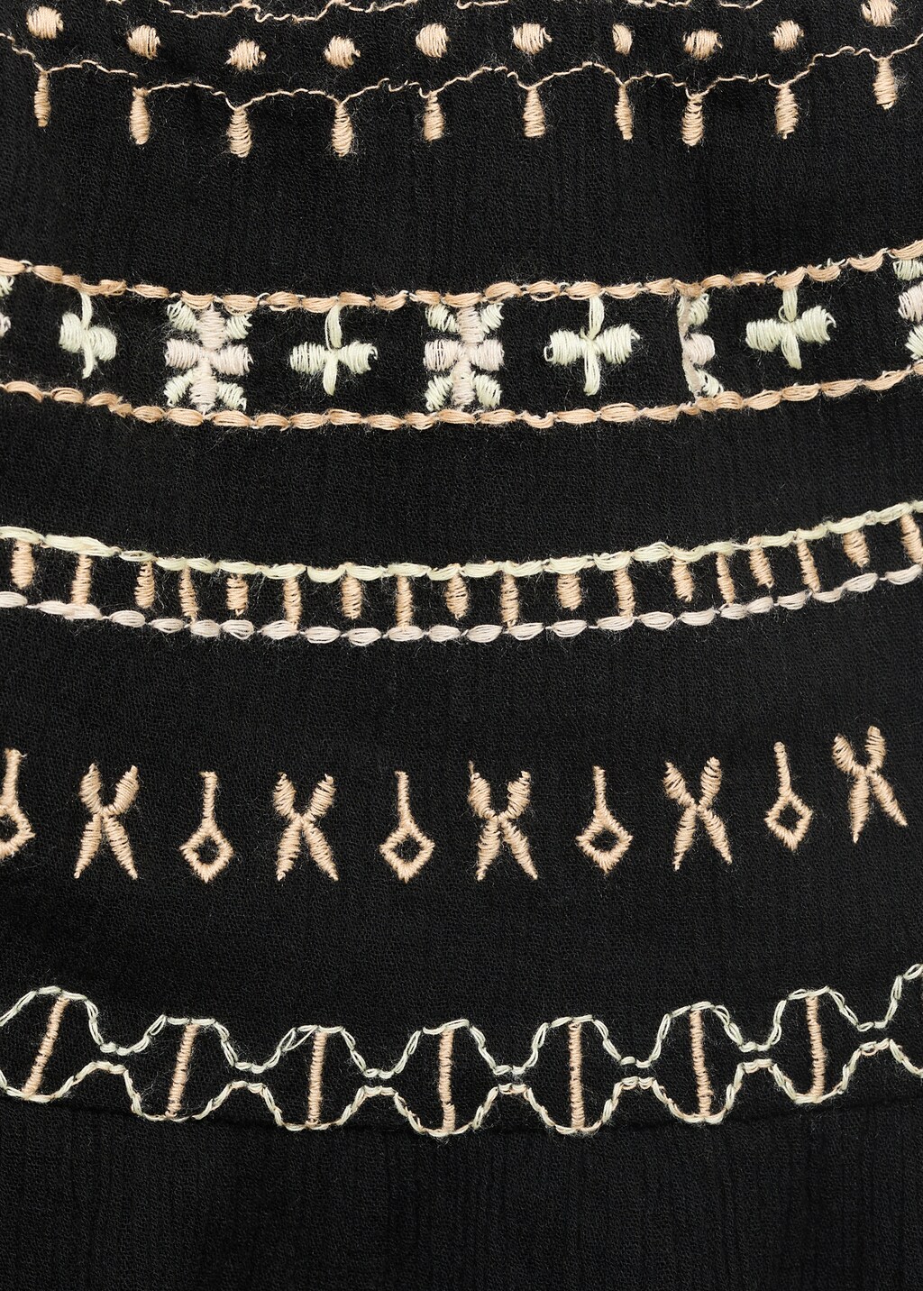 Embroidered strapless top