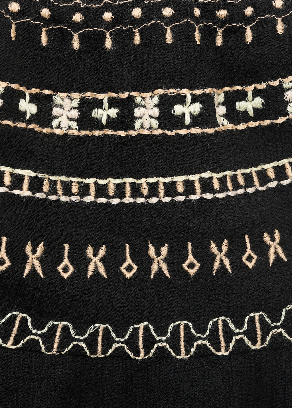 Embroidered strapless top