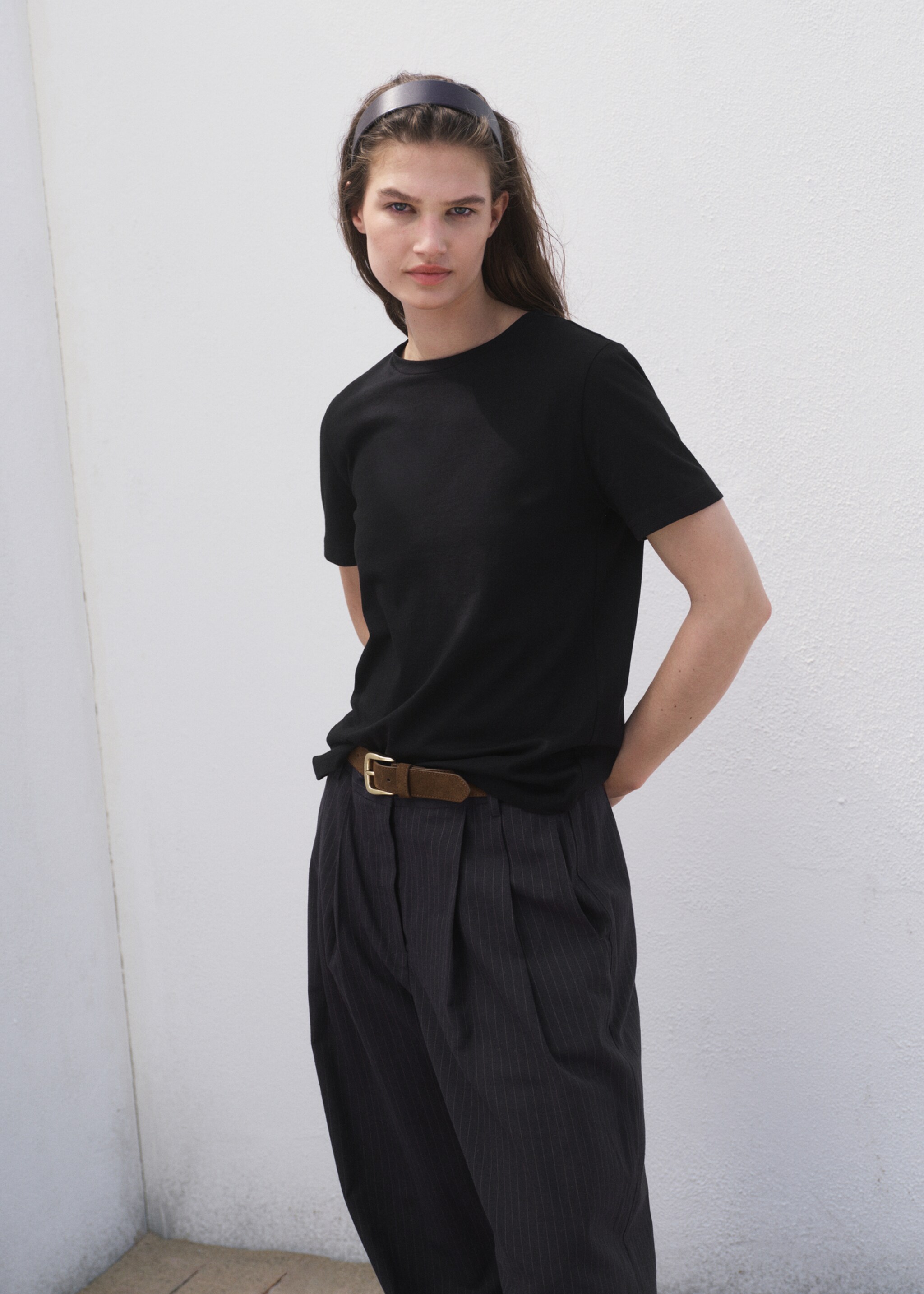 Cotton short-sleeved t-shirt - Medium plane